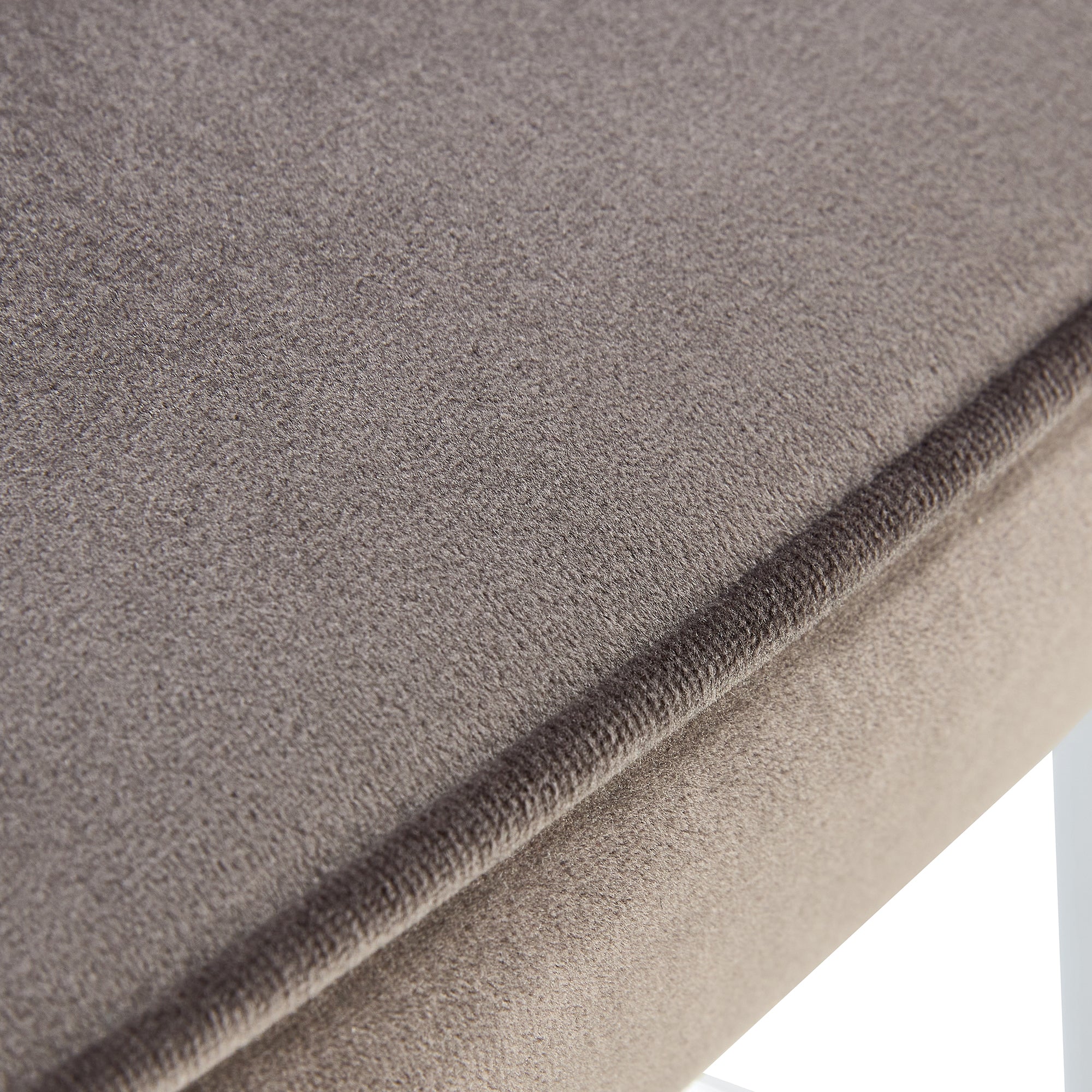 Set of 2 Velvet Dining Barstools with Anti Slip Metal Framed Legs- Gray_16