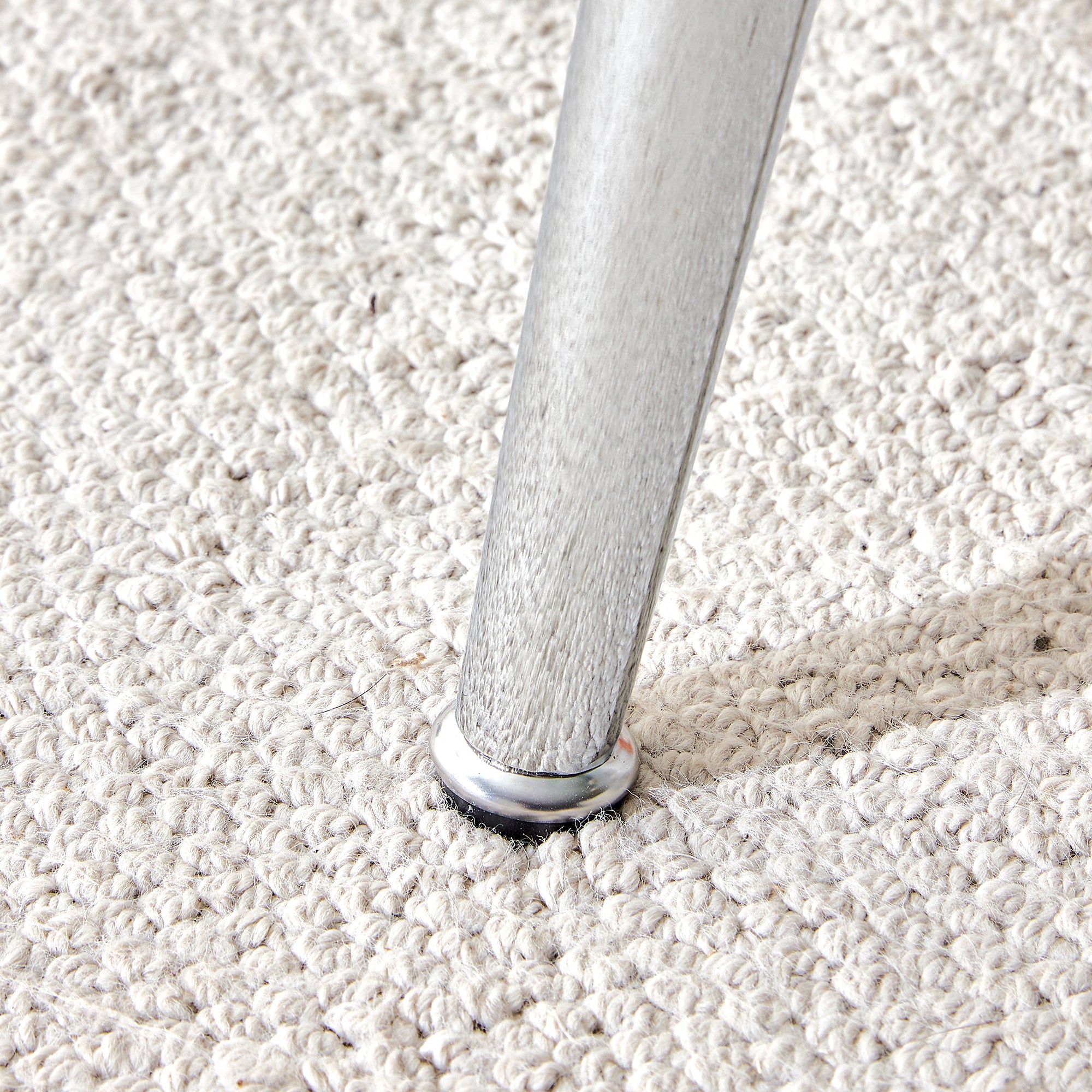 4 to 6 Seater Modern Minimalist Thick Tempered Glass Dining Table with Silver Metal Legs_13