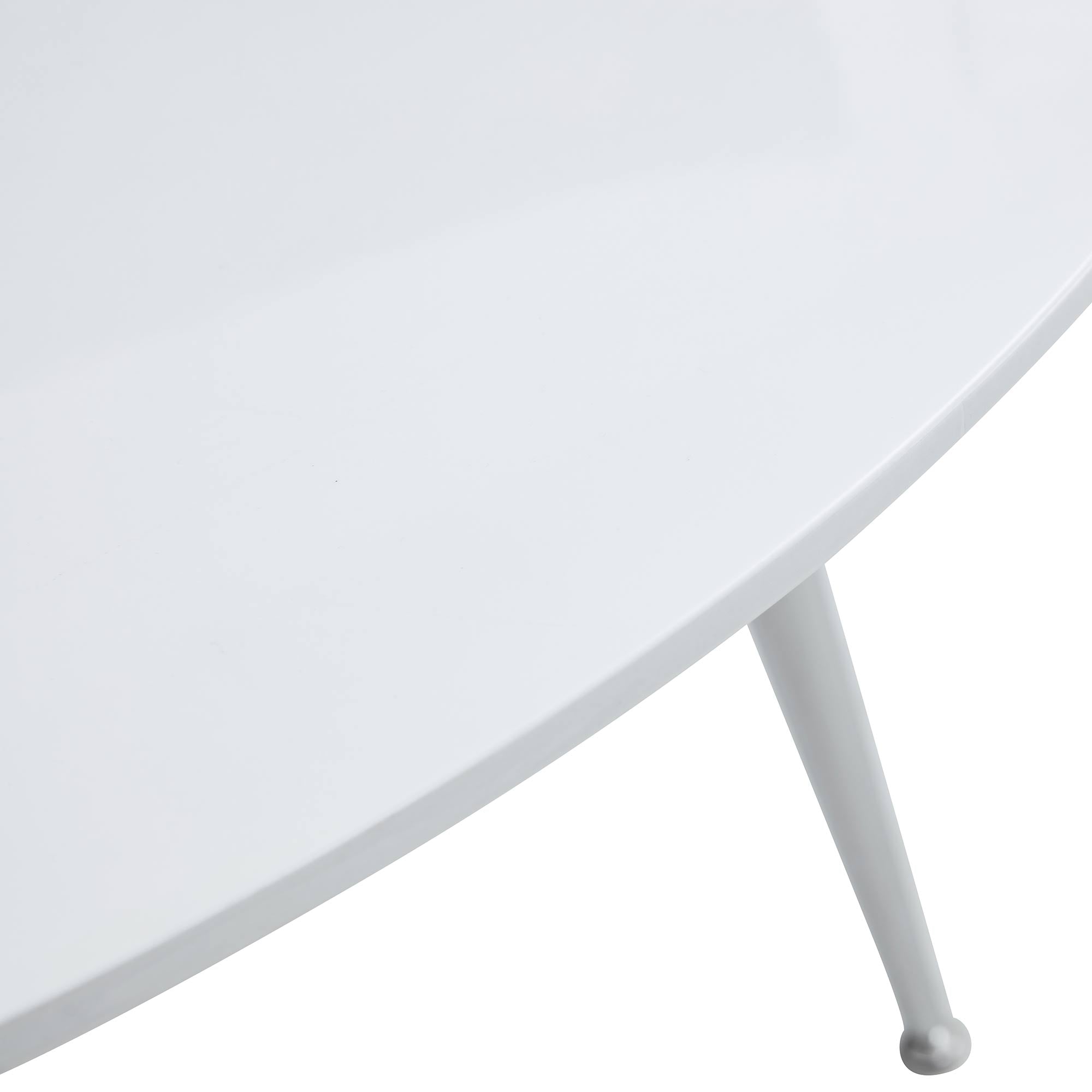 40 inches Modern Minimalist Round Marbled Design Coffee Table with Metal Legs- White, Silver_11