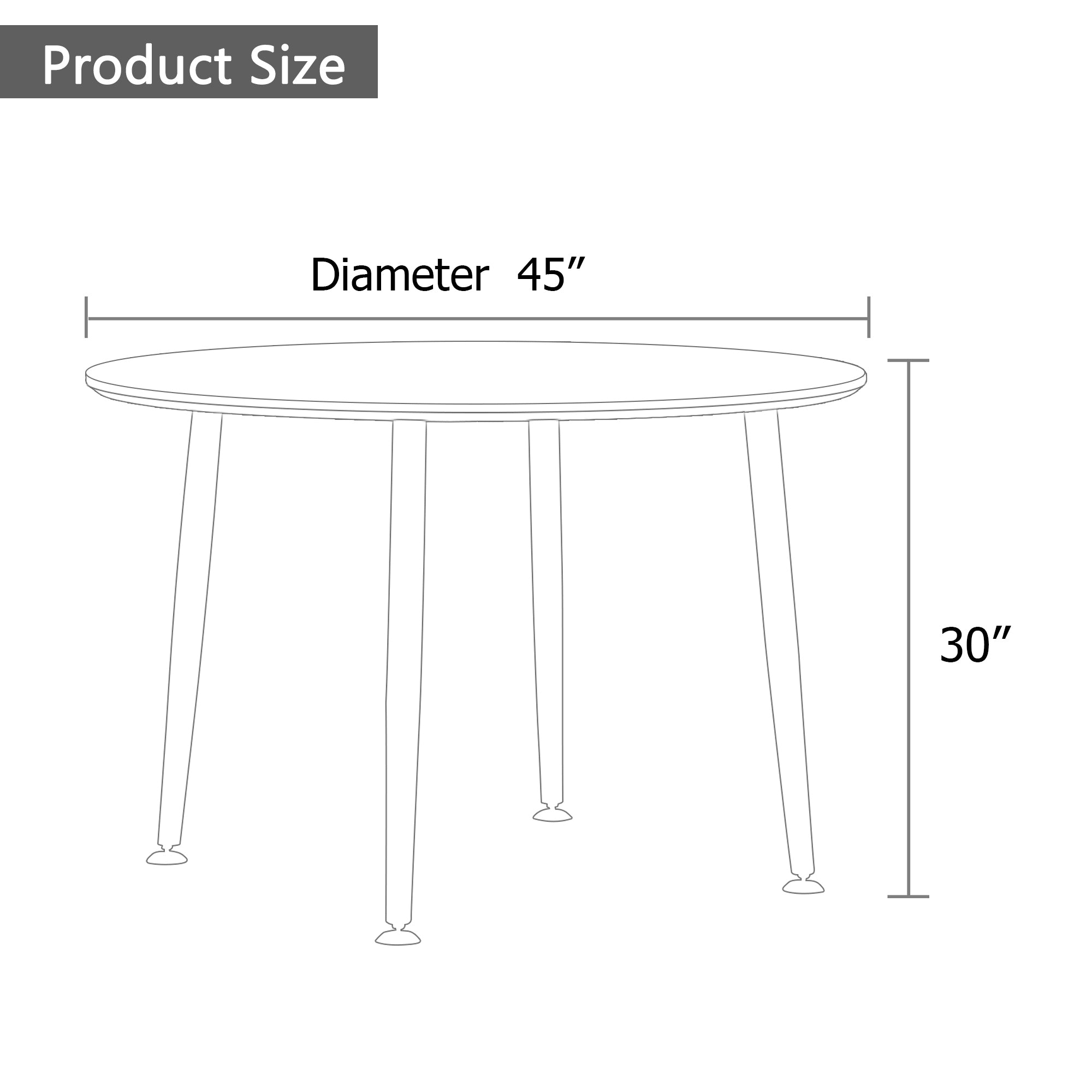 40 inches Modern Minimalist Round Marbled Design Coffee Table with Metal Legs- White, Silver_14