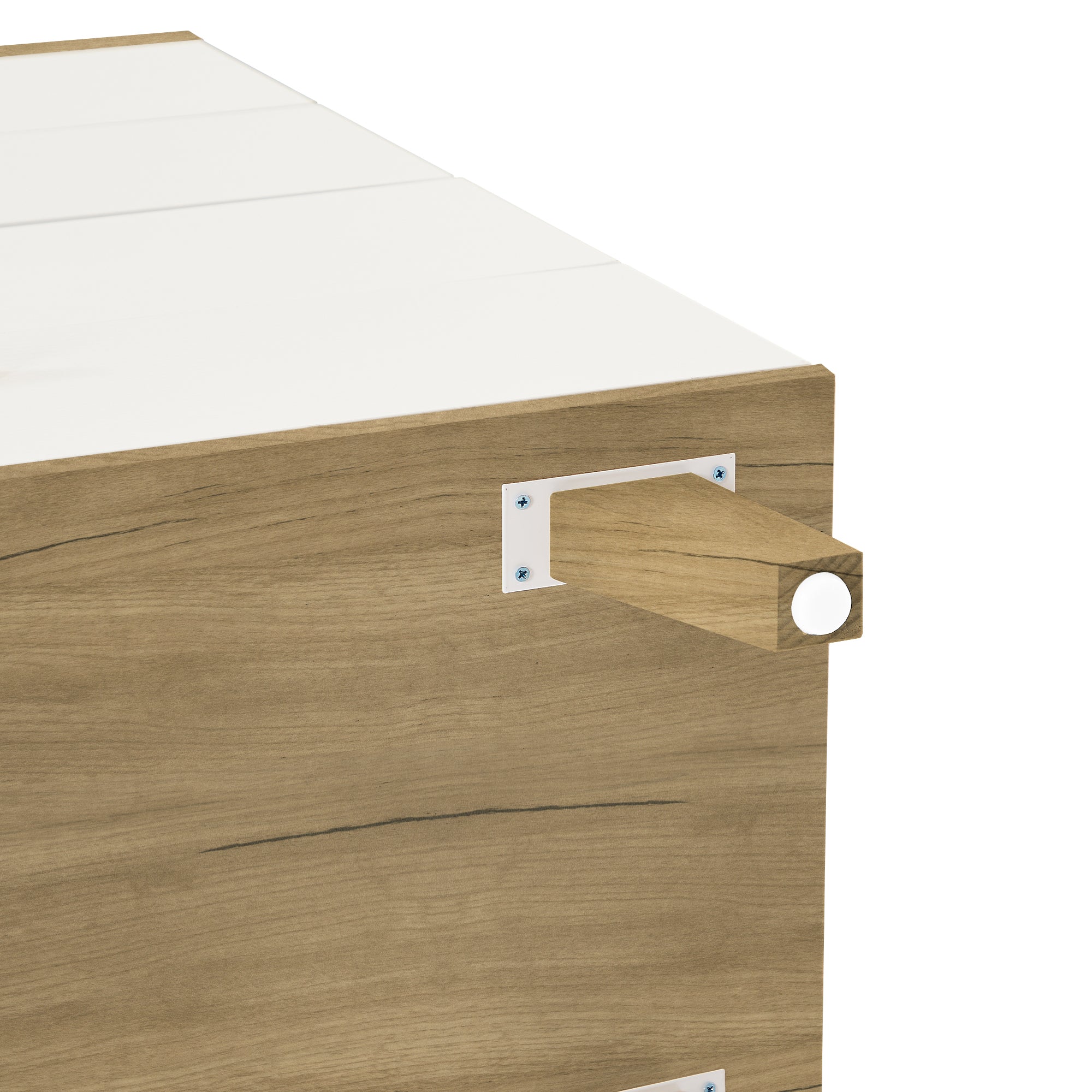 6-Drawer Dresser Storage Cabinet for Bedroom and Living Room Spaces- White Oak_13