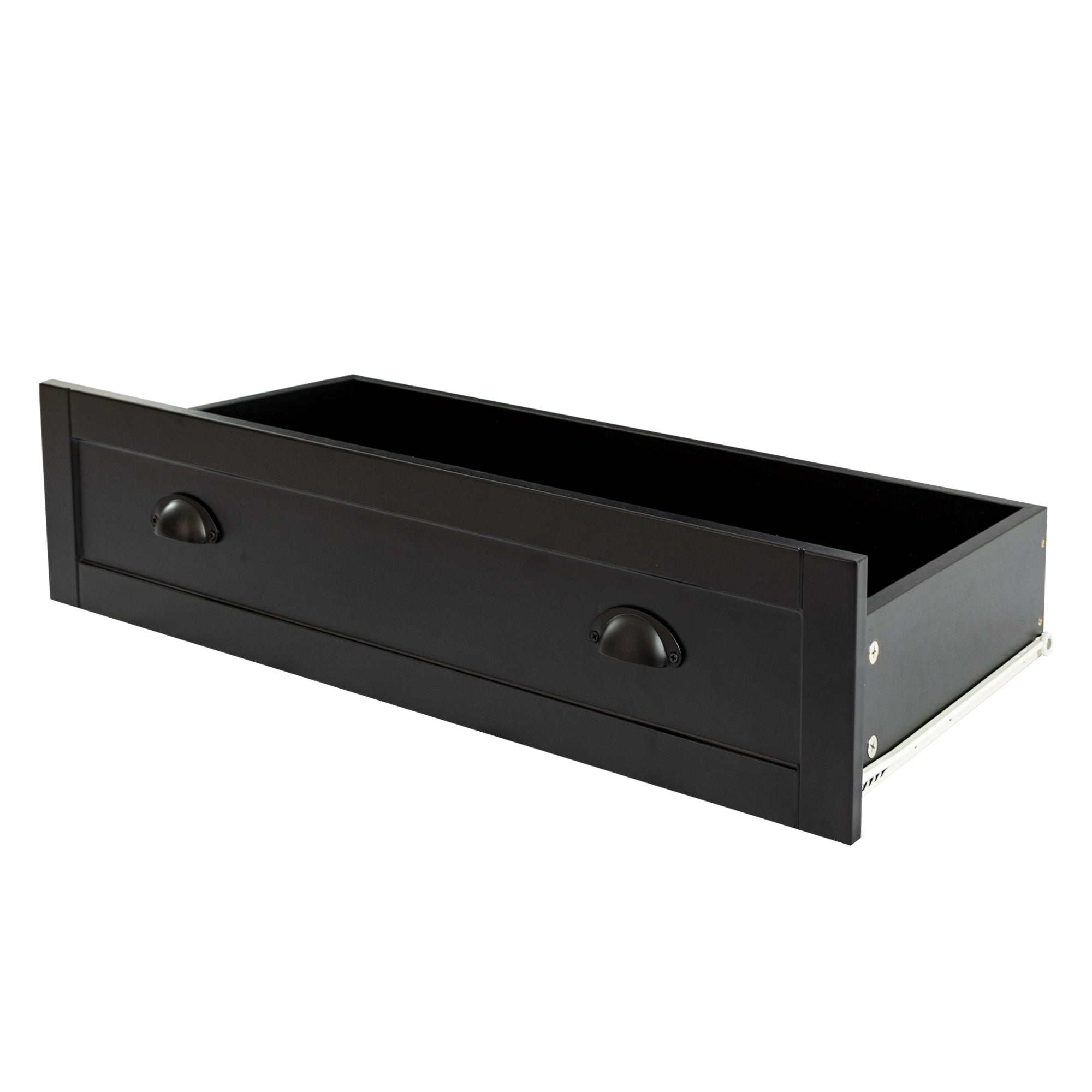 Antique Wide 6 Drawer Storage Dresser with Solid Wood Frame- Black_15