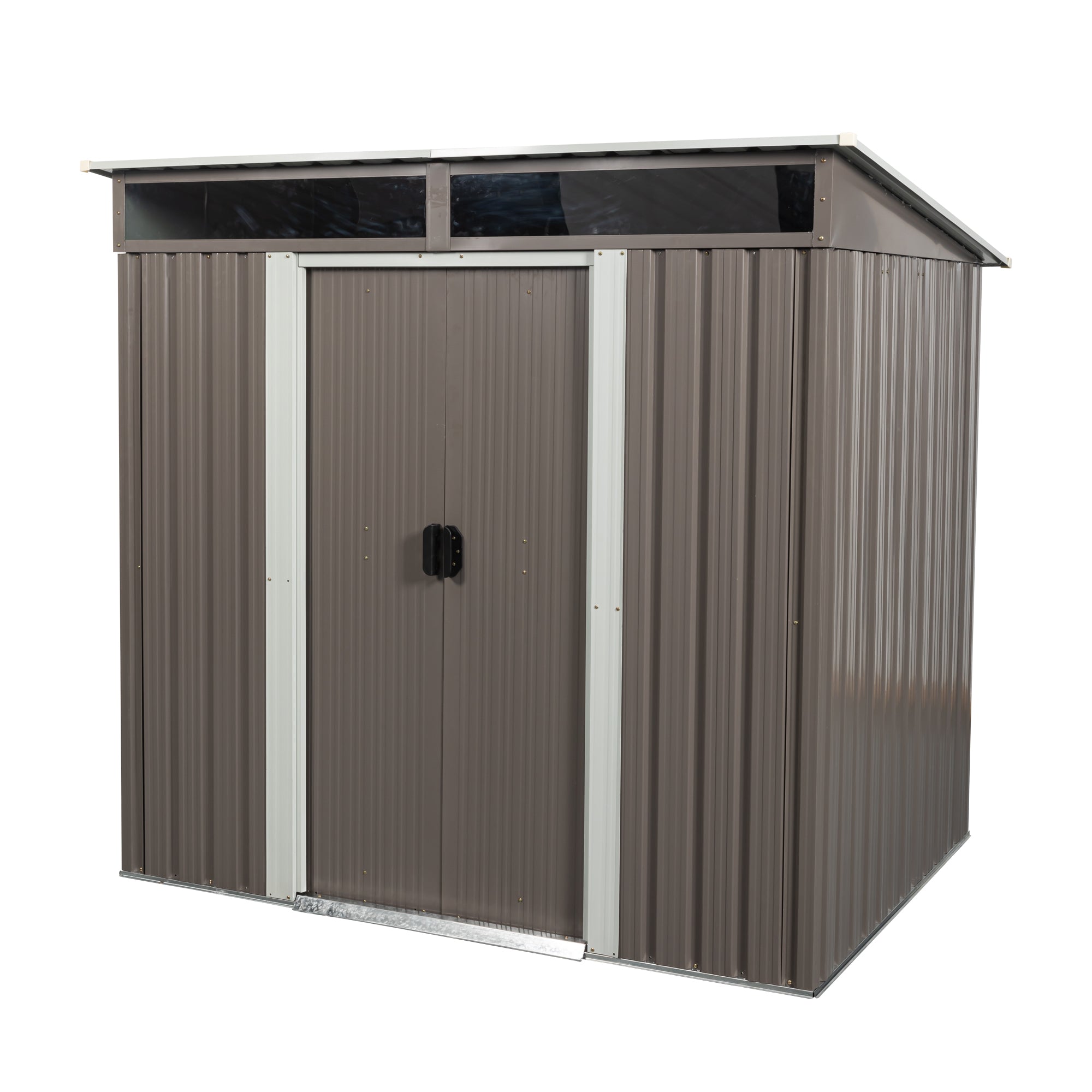 6ft x 5ft Modern Outdoor Storage Shed for Garden with Lockable Sliding Door_2