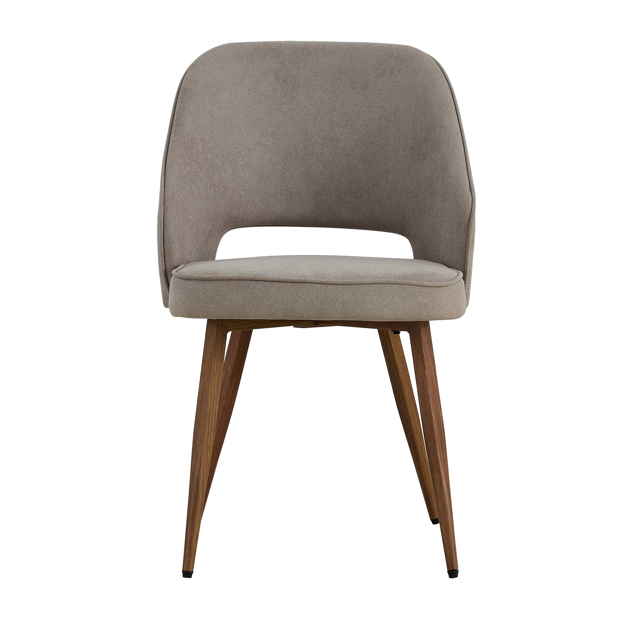 Set of 4 Modern Designed Accent Chair Upholstered Linen Side Chair with Wooden Legs- Gray_16