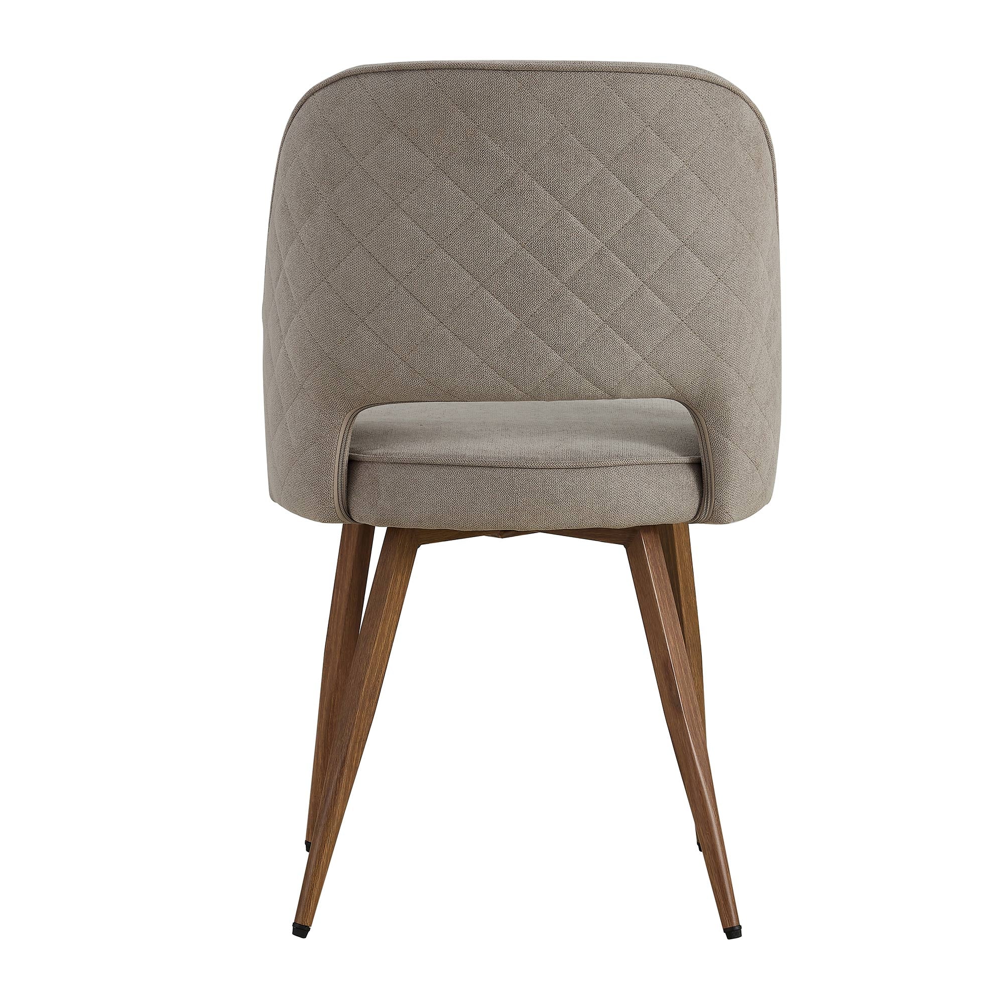 Set of 4 Modern Designed Accent Chair Upholstered Linen Side Chair with Wooden Legs- Gray_21