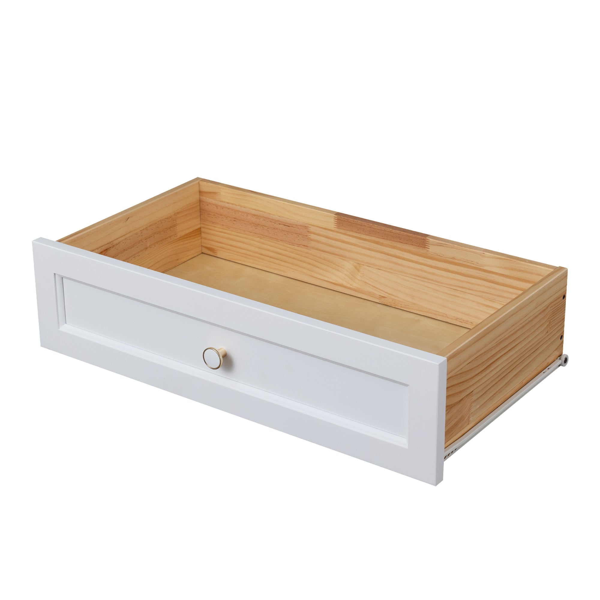 4 Drawers Wooden Stylish Side Board Dresser and Storage Organizer- White_19
