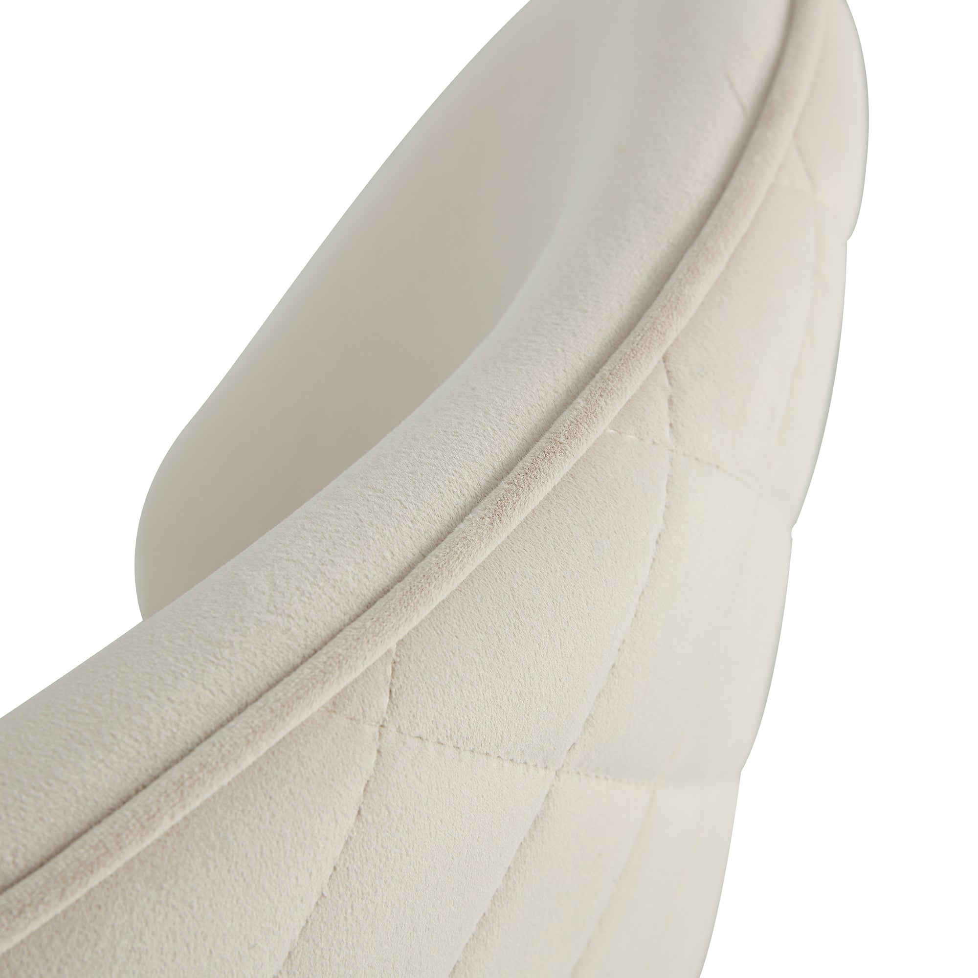 Set of 4 Modern Designed Accent Chair Upholstered Velvet Side Chair with Metal Legs- Light Beige_18