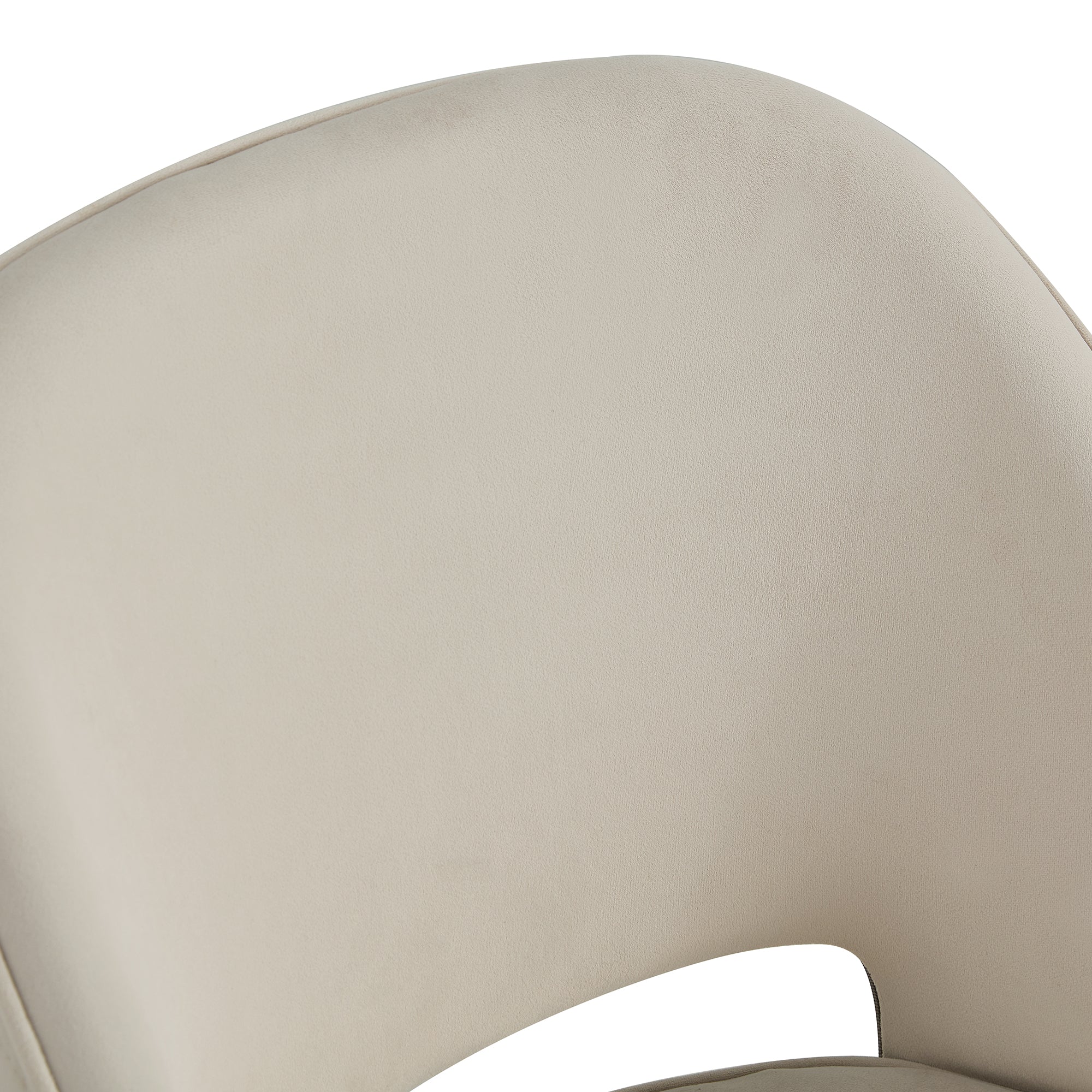 Set of 4 Modern Designed Accent Chair Upholstered Velvet Side Chair with Metal Legs- Light Beige_16