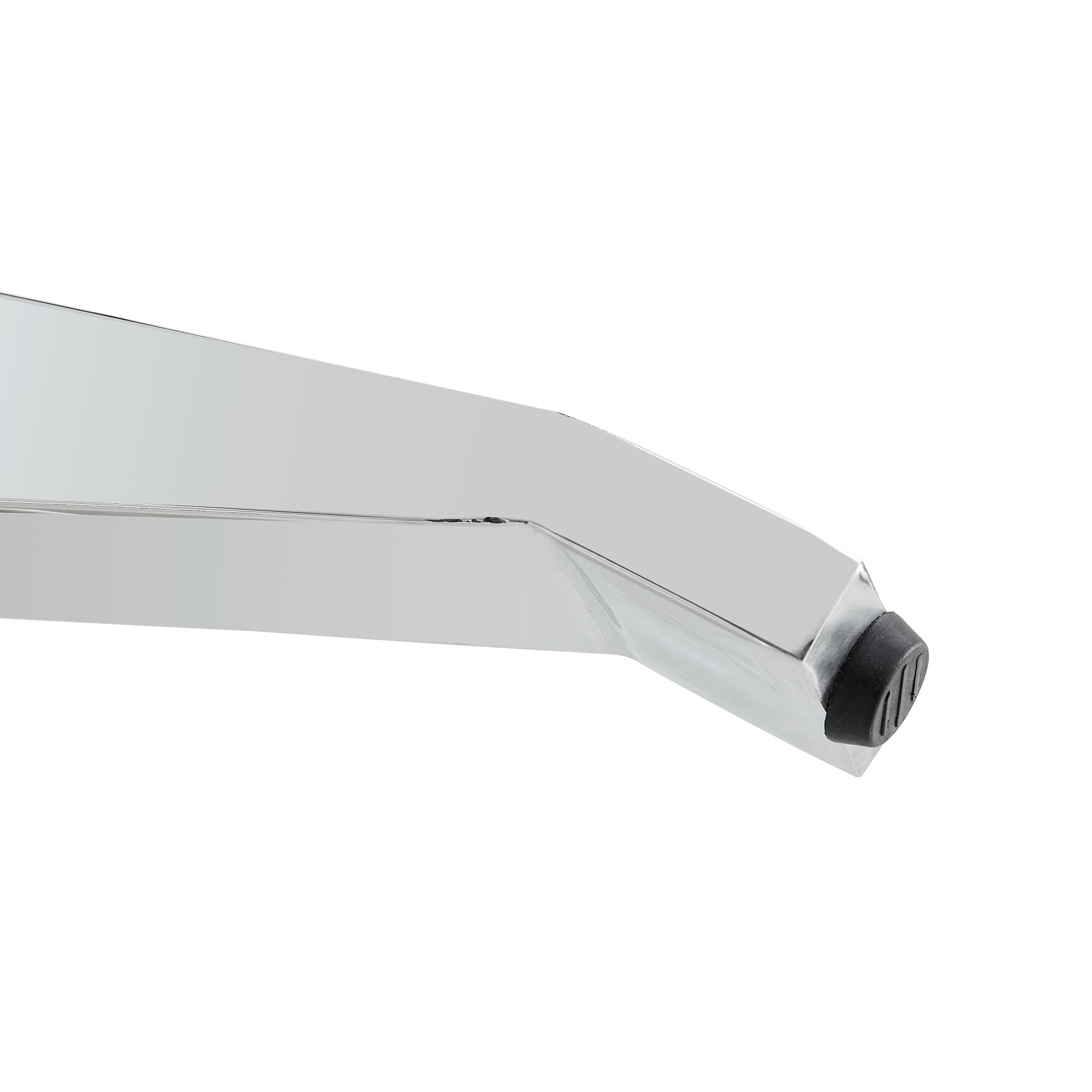 Modern Counter Height Rectangular Glass Dining Table with Silver Plated Legs_15