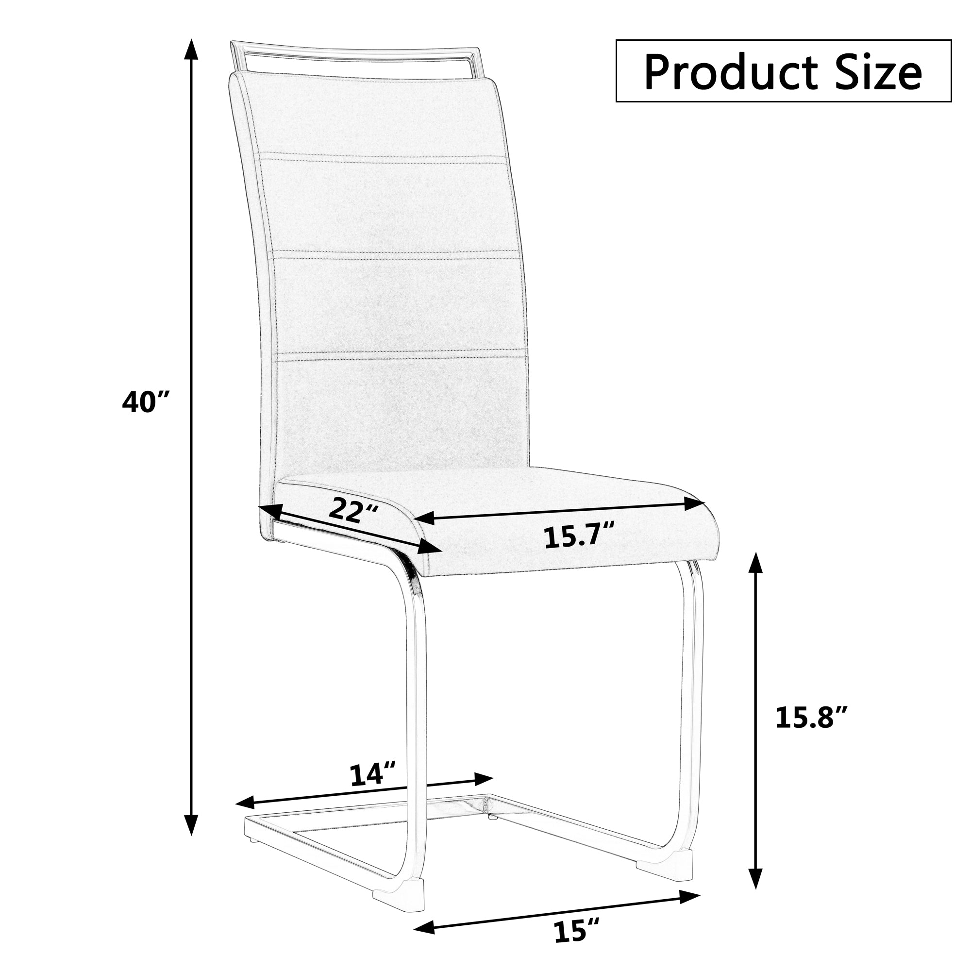 Glass Dining table and Chair Set with 4 Grey Vertical Lined Dining Chairs and 1 Dining Table_13