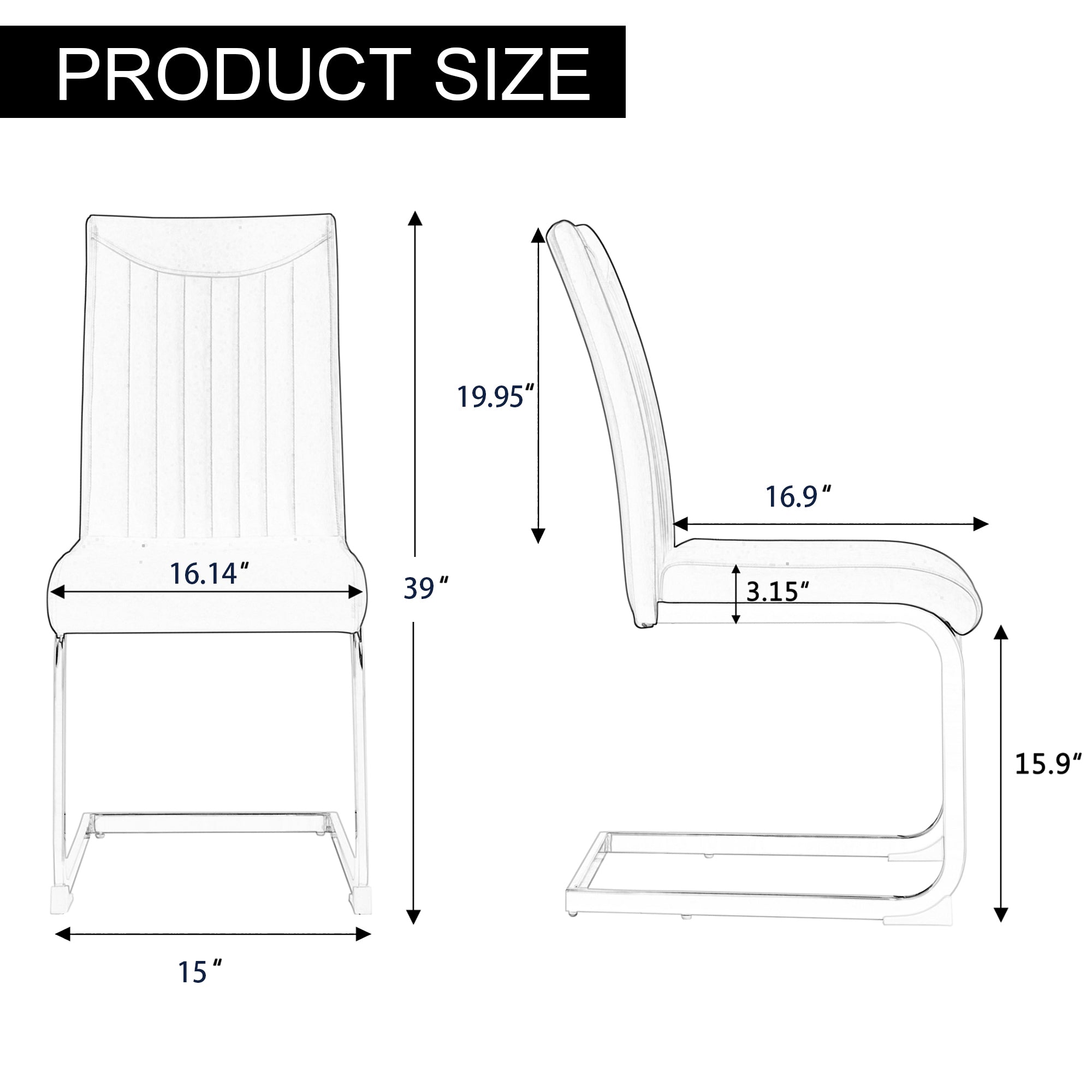 Glass Dining table and Chair Set with 4 Grey Vertical Lined Dining Chairs and 1 Dining Table_5