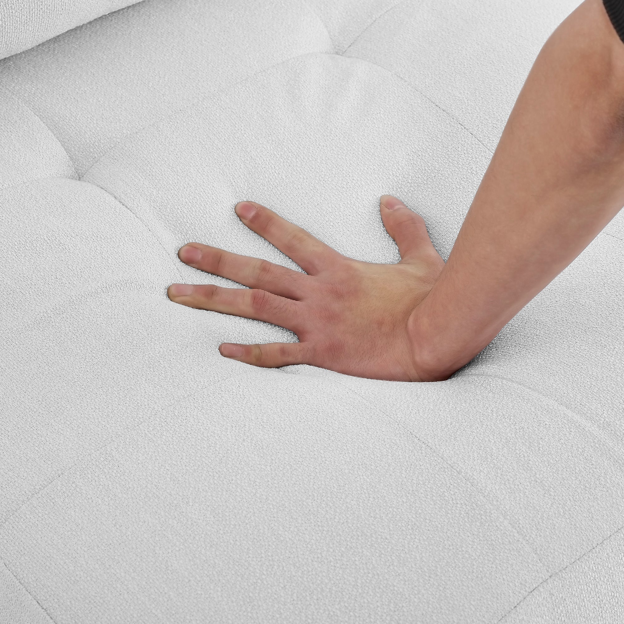 Corner Sofa for L-Shape Modular Sectional Sofa Couch Reversible Combination- Ivory_6