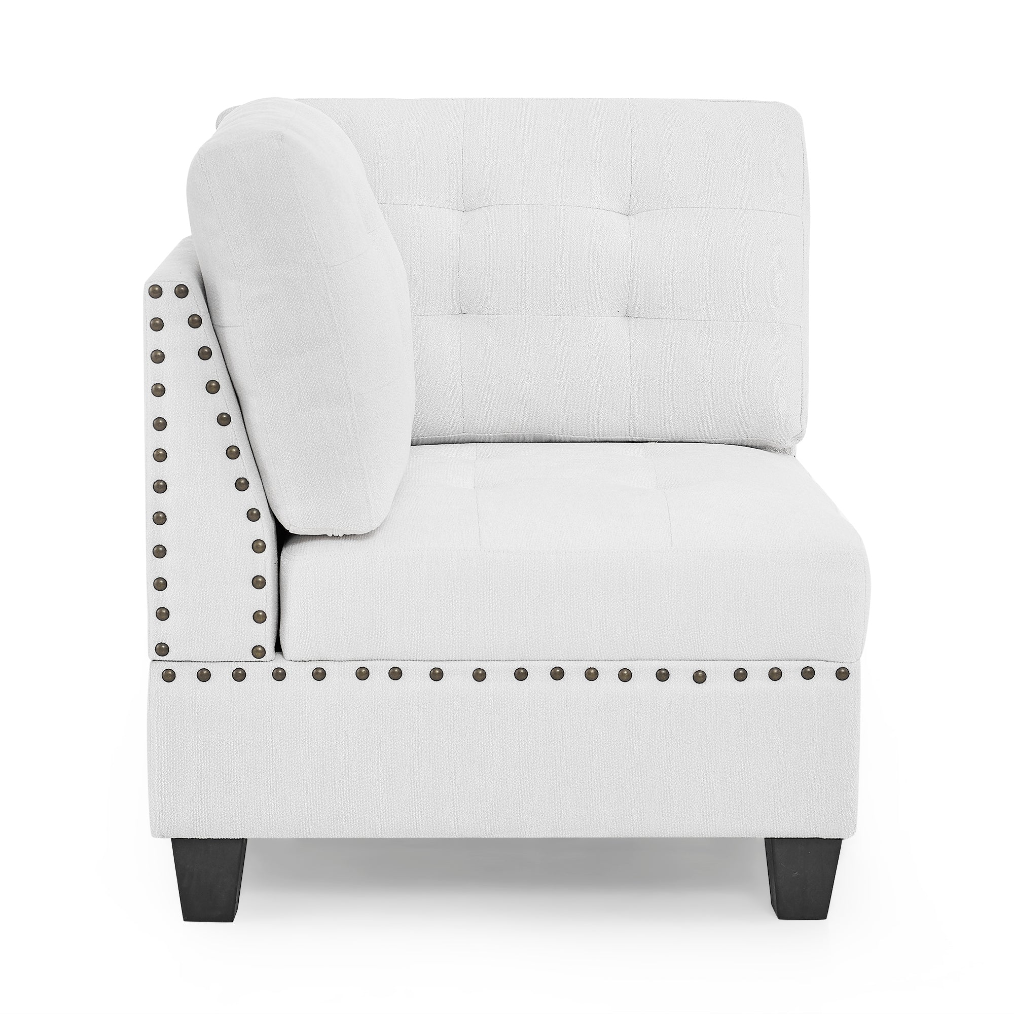 Corner Sofa for L-Shape Modular Sectional Sofa Couch Reversible Combination- Ivory_2