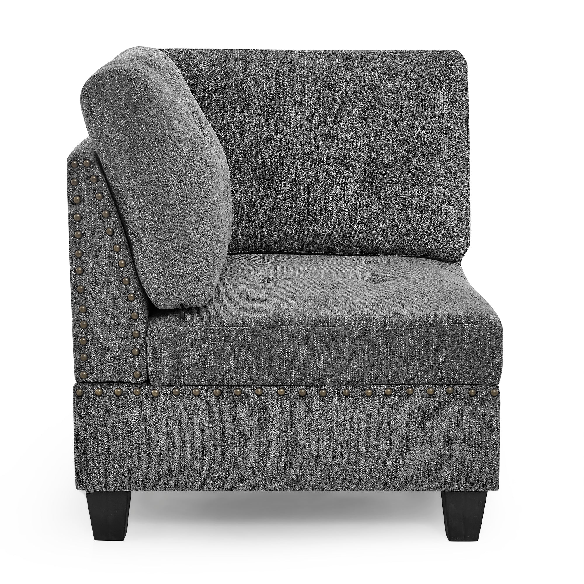 Corner Sofa for L-Shape Modular Sectional Sofa Couch Reversible Combination- Grey_2