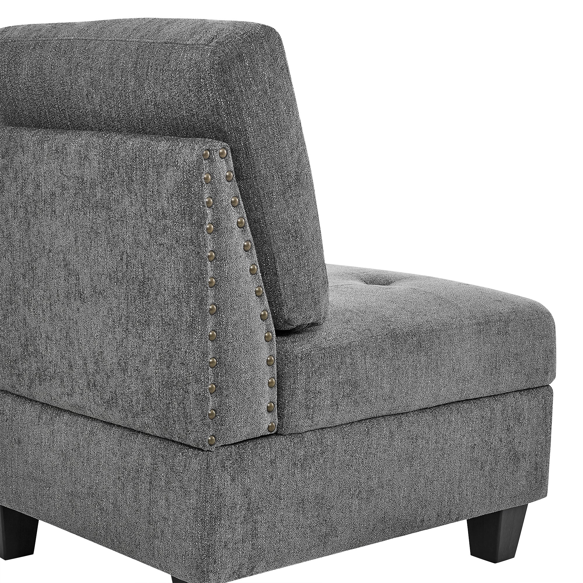 Corner Sofa for L-Shape Modular Sectional Sofa Couch Reversible Combination- Grey_4