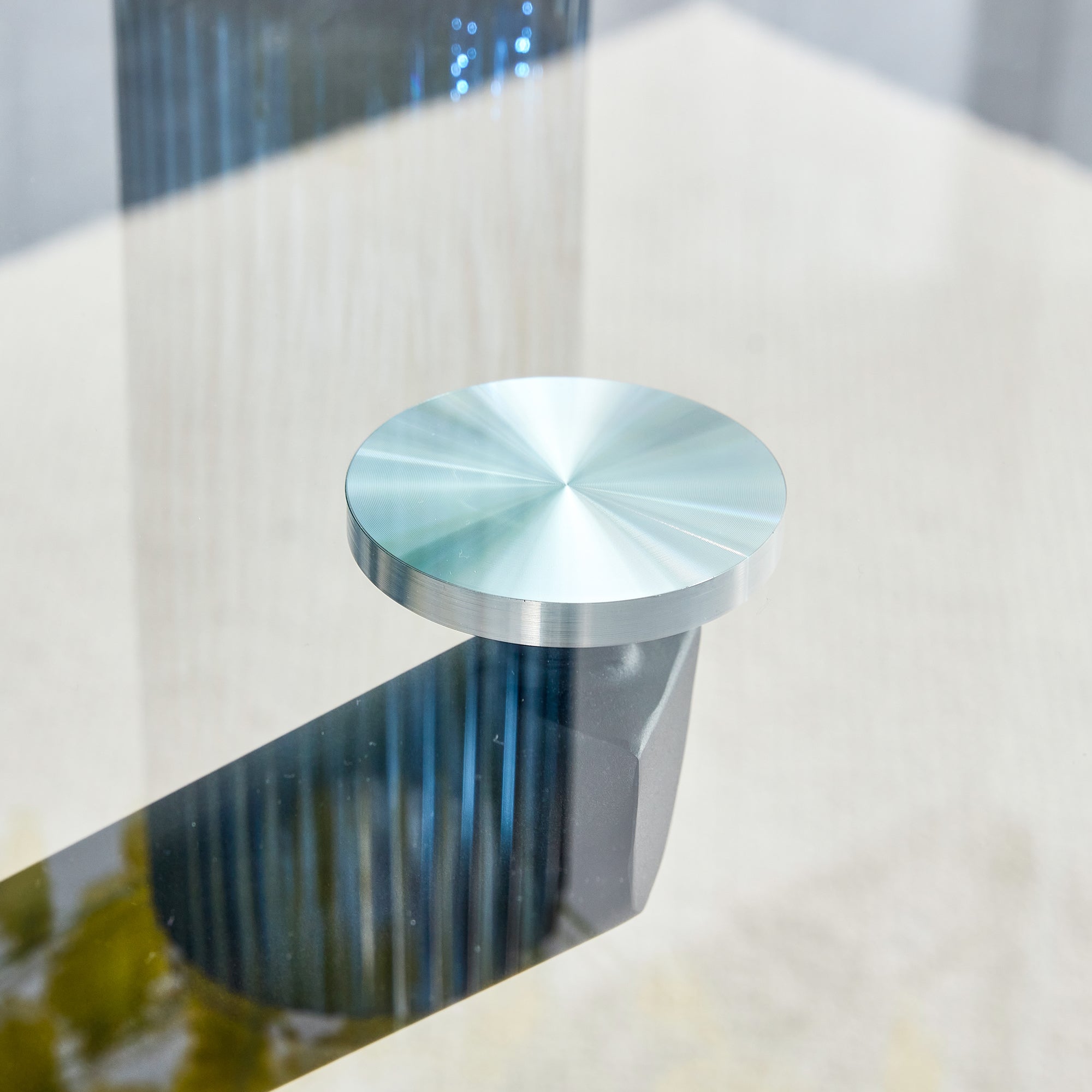 6-8 Seater Large Modern Minimalist Rectangular Glass Tabletop with Black Metal Legs_17