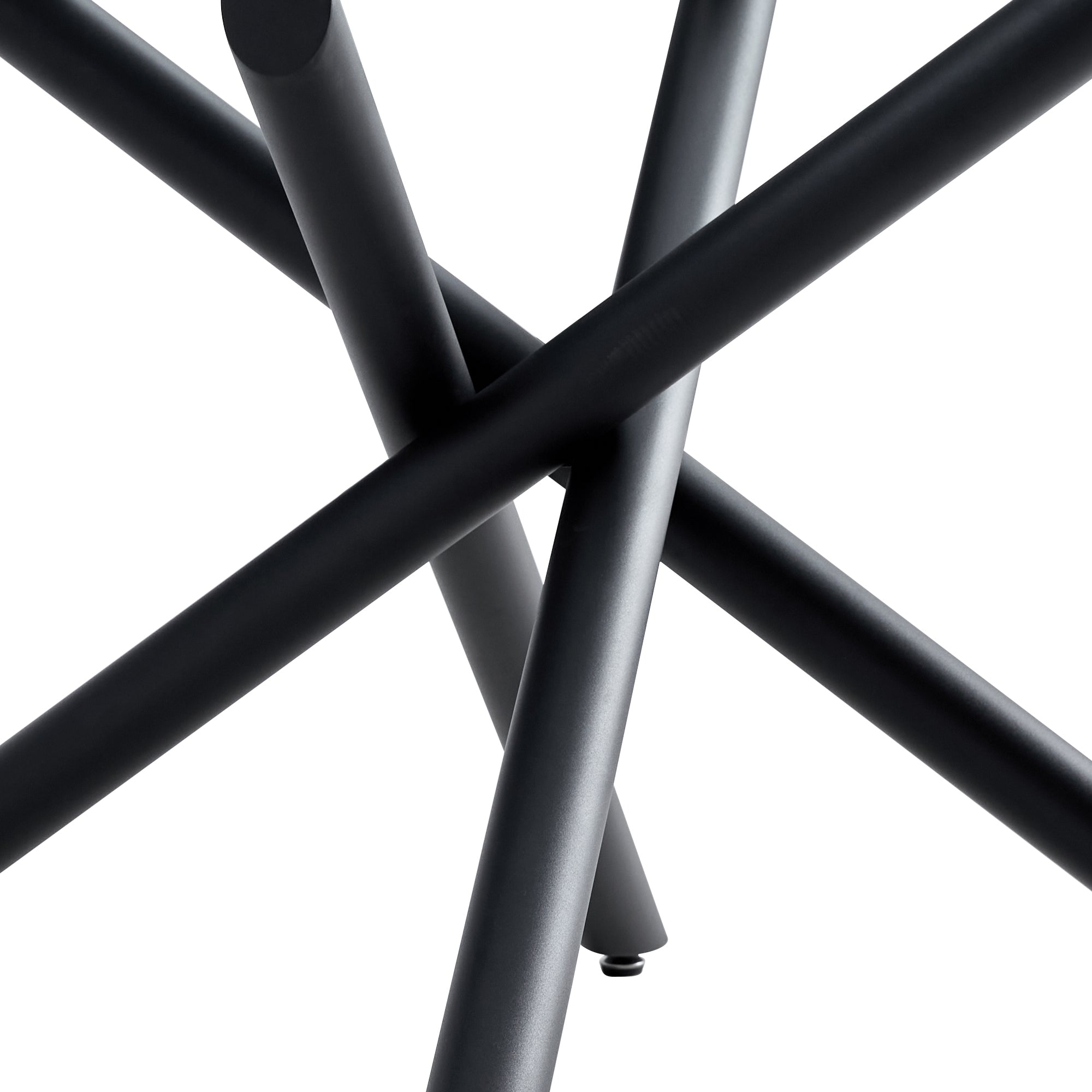 6-8 Seater Large Modern Minimalist Rectangular Glass Tabletop with Black Metal Legs_19