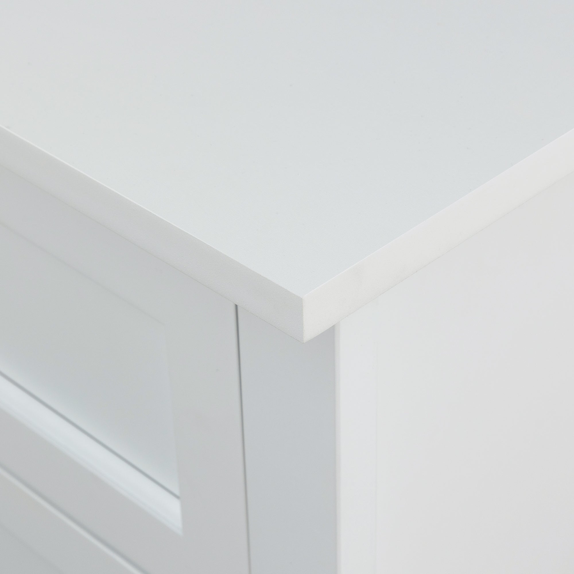 6 Drawers Wood Accent Stylish Dresser Chest and Storage Organizer- White_17