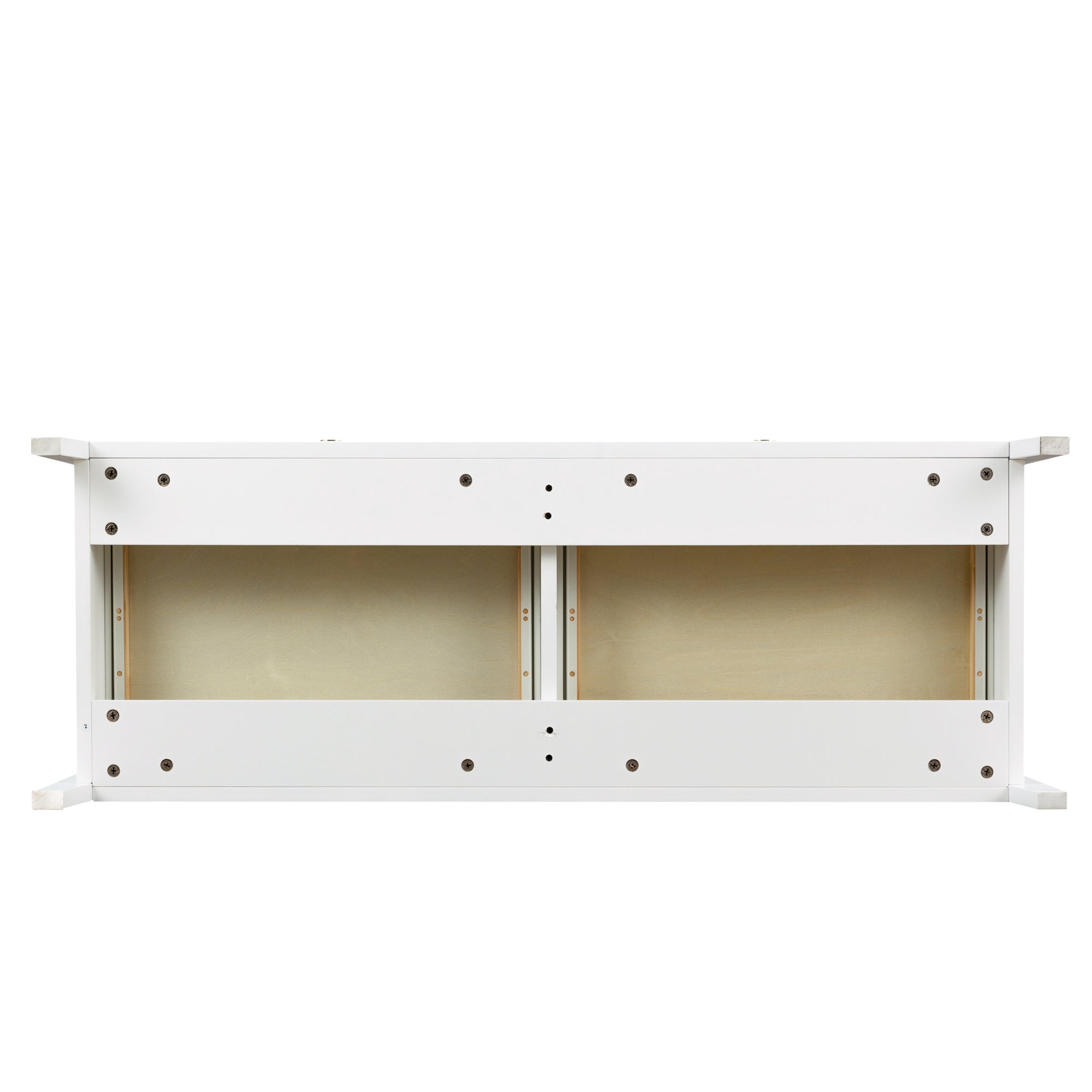 6 Drawers Wood Accent Stylish Dresser Chest and Storage Organizer- White_12