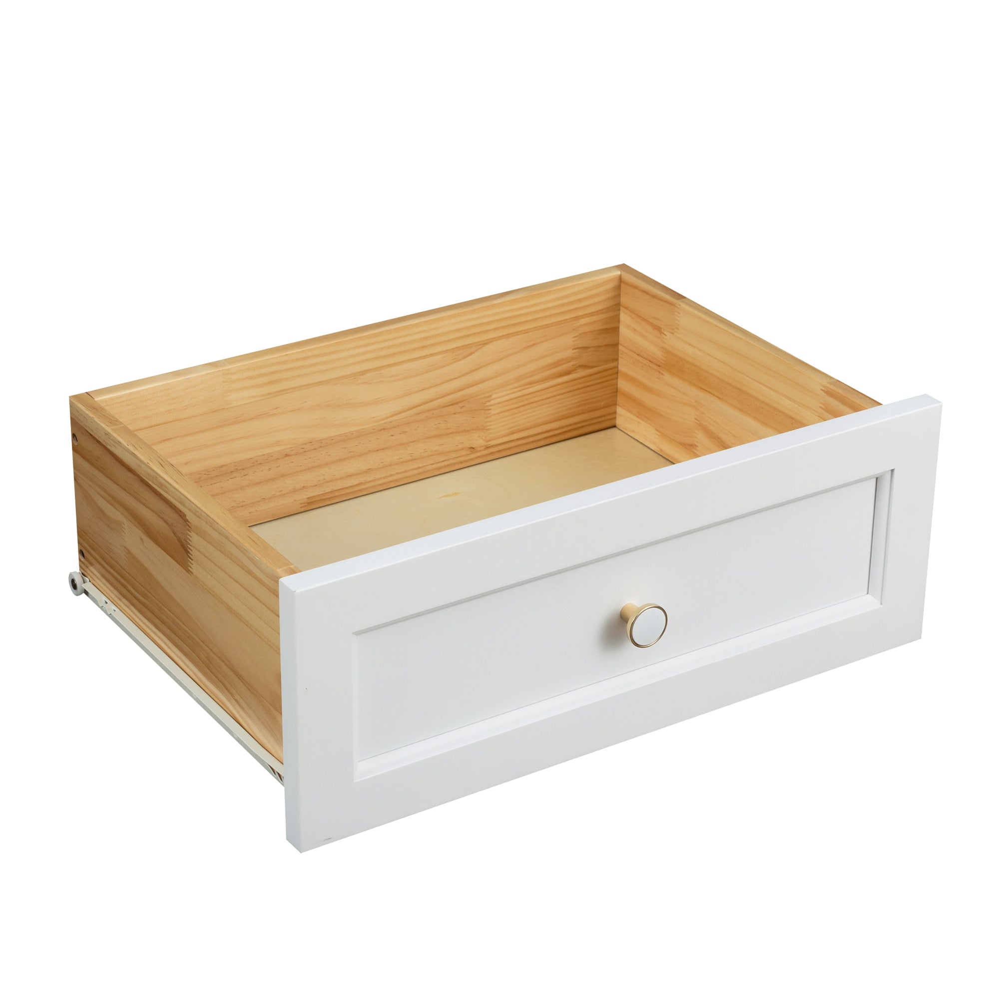 6 Drawers Wood Accent Stylish Dresser Chest and Storage Organizer- White_20