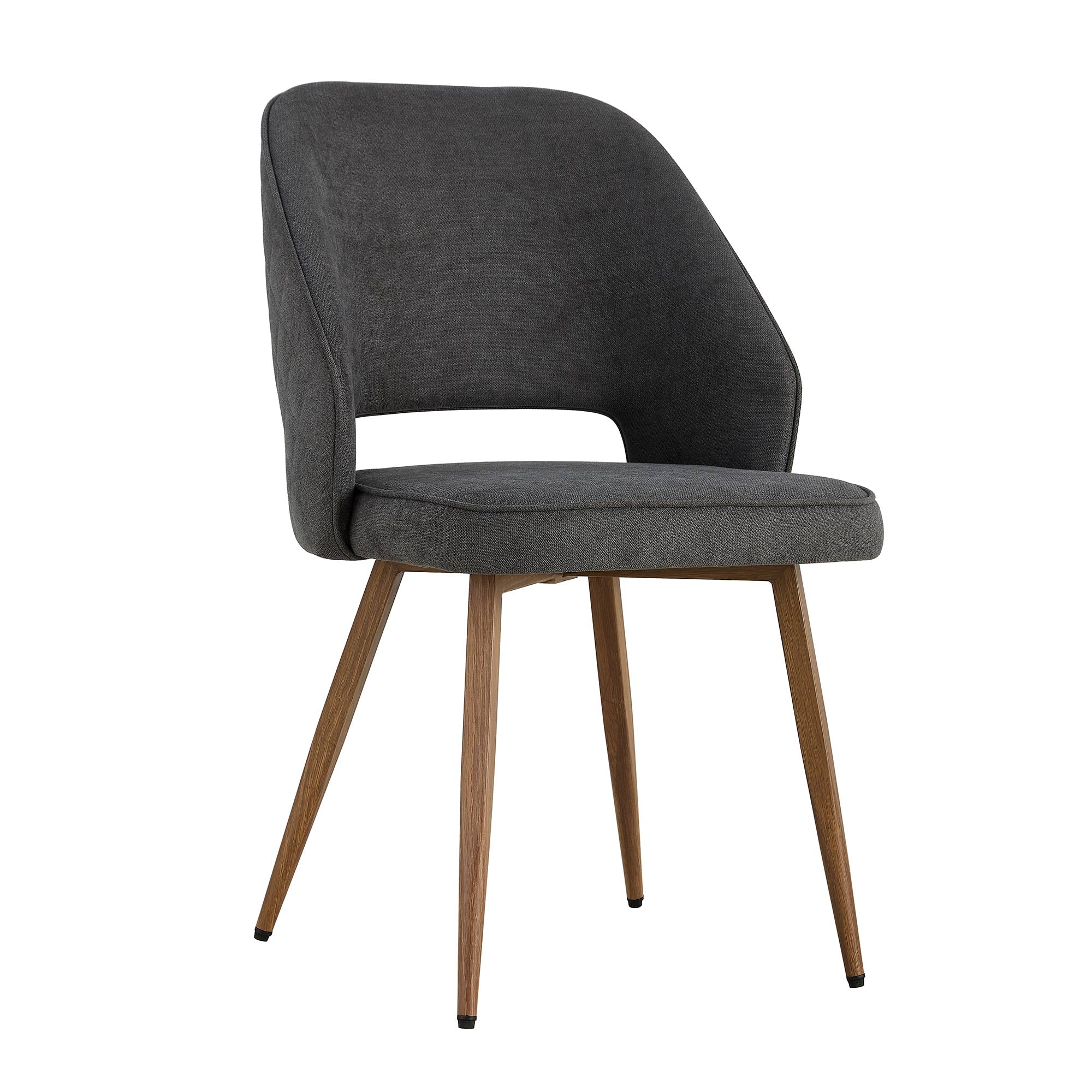 Dining Chair and Table Set- 4 Dark Gray Black Colored Metal Legs+ 1 Dining Table_10