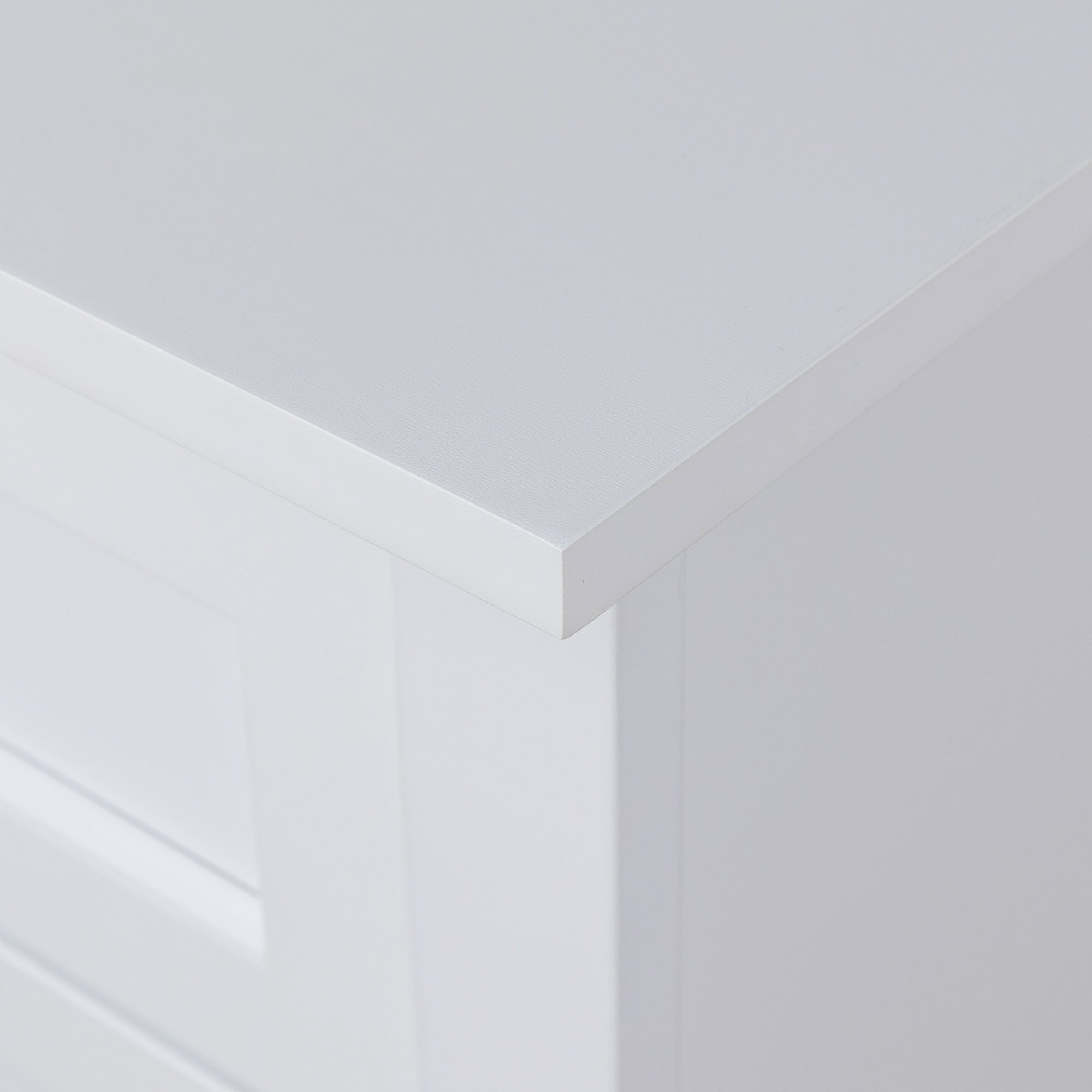 2 Small+4 Large Drawers Solid Wood Free Standing Dresser for Bedroom- White_18