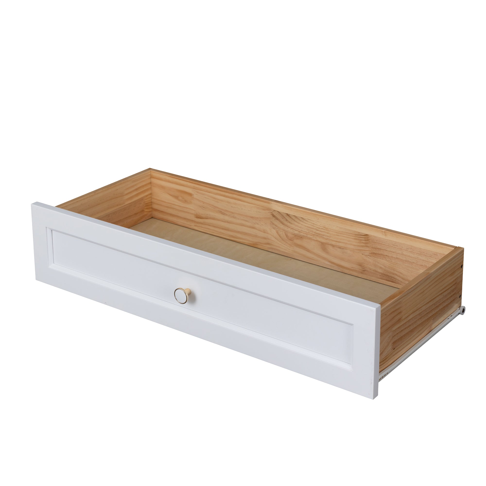 2 Small+4 Large Drawers Solid Wood Free Standing Dresser for Bedroom- White_21
