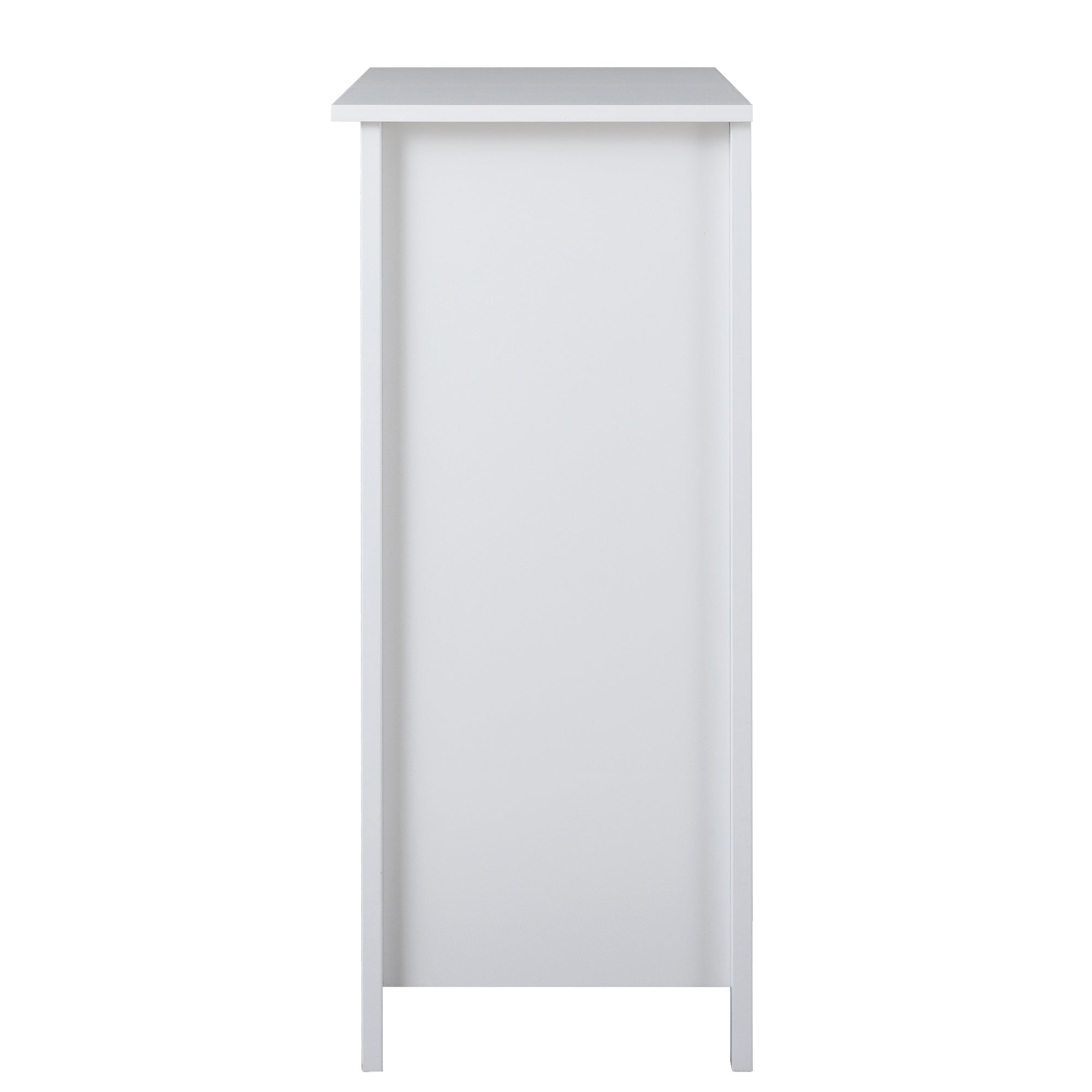 2 Small+4 Large Drawers Solid Wood Free Standing Dresser for Bedroom- White_12