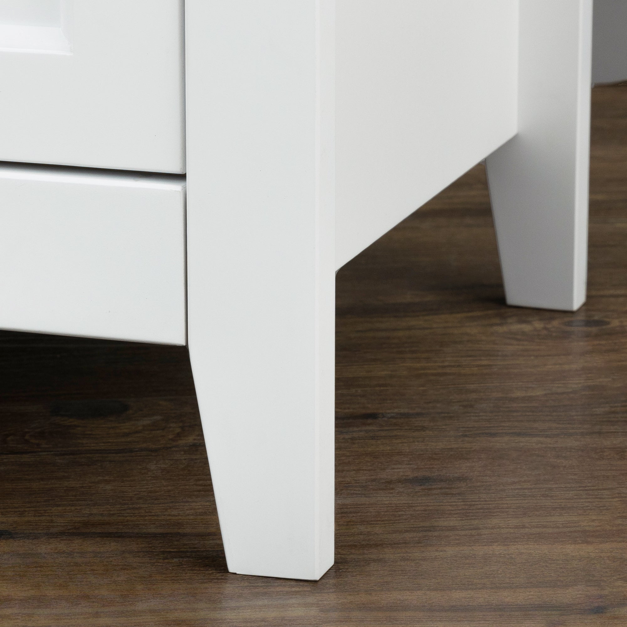 2 Small+4 Large Drawers Solid Wood Free Standing Dresser for Bedroom- White_15
