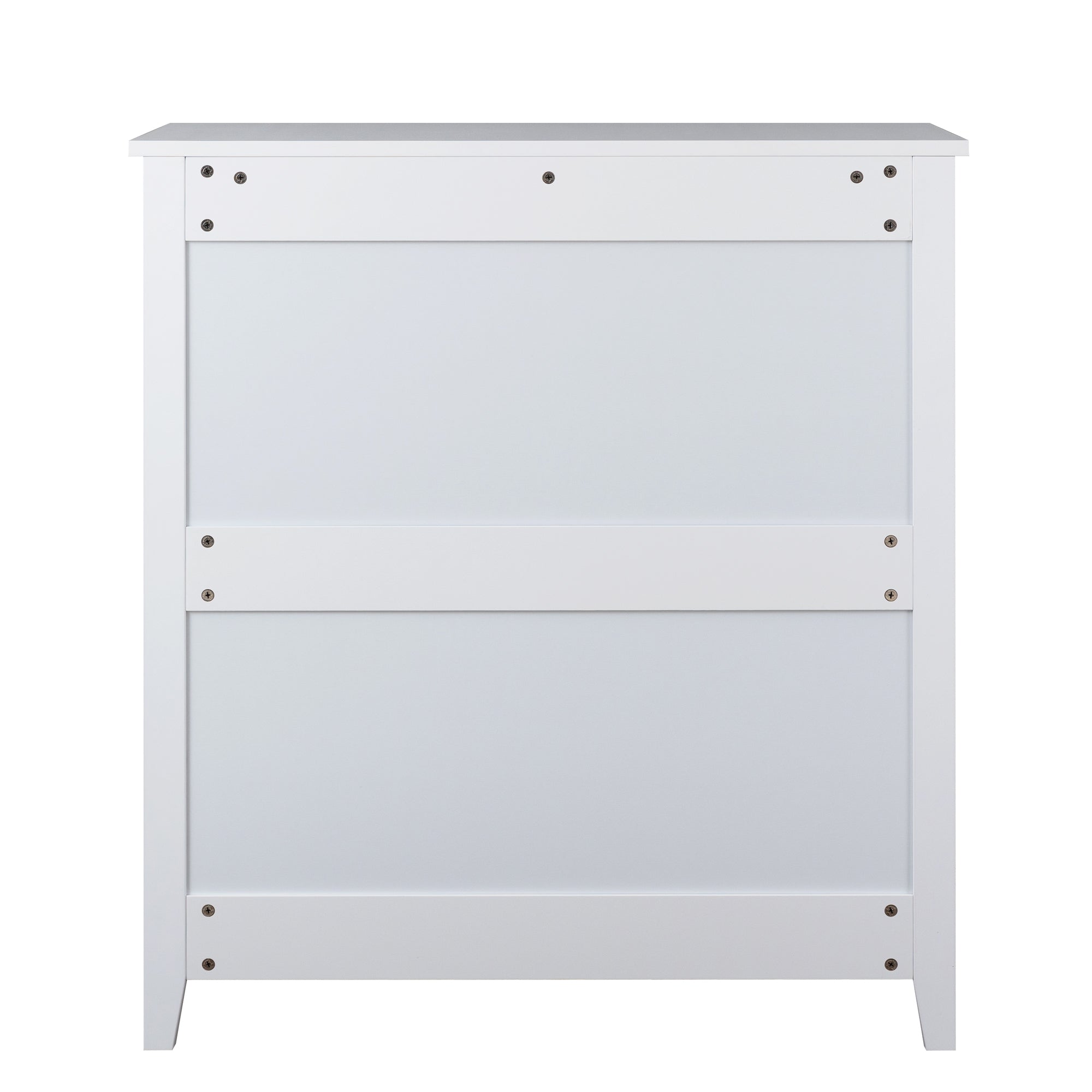2 Small+4 Large Drawers Solid Wood Free Standing Dresser for Bedroom- White_11