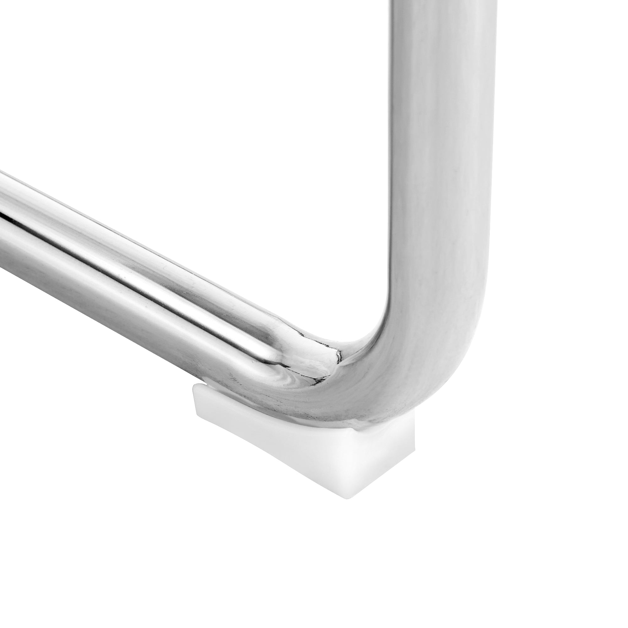 8 Pcs Faux Leather Upholstered Grid High Back Dining Chairs with Metal Base- Grey, Silver_12