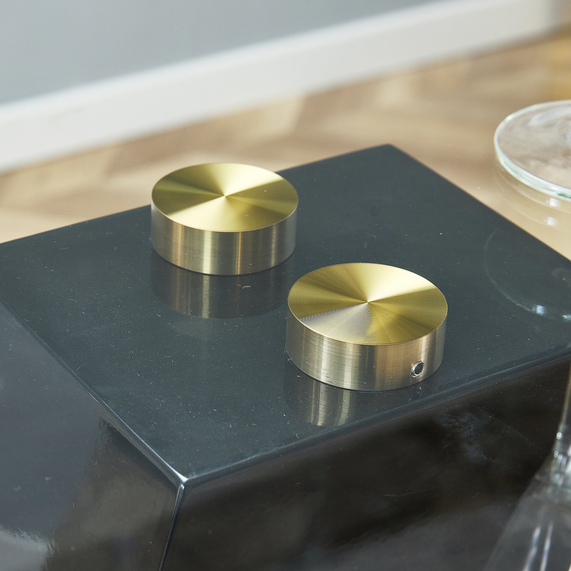 6-8 Seater Modern Minimalist 0.4" Tempered Glass Tabletop and V-Shaped Slab Legs_6