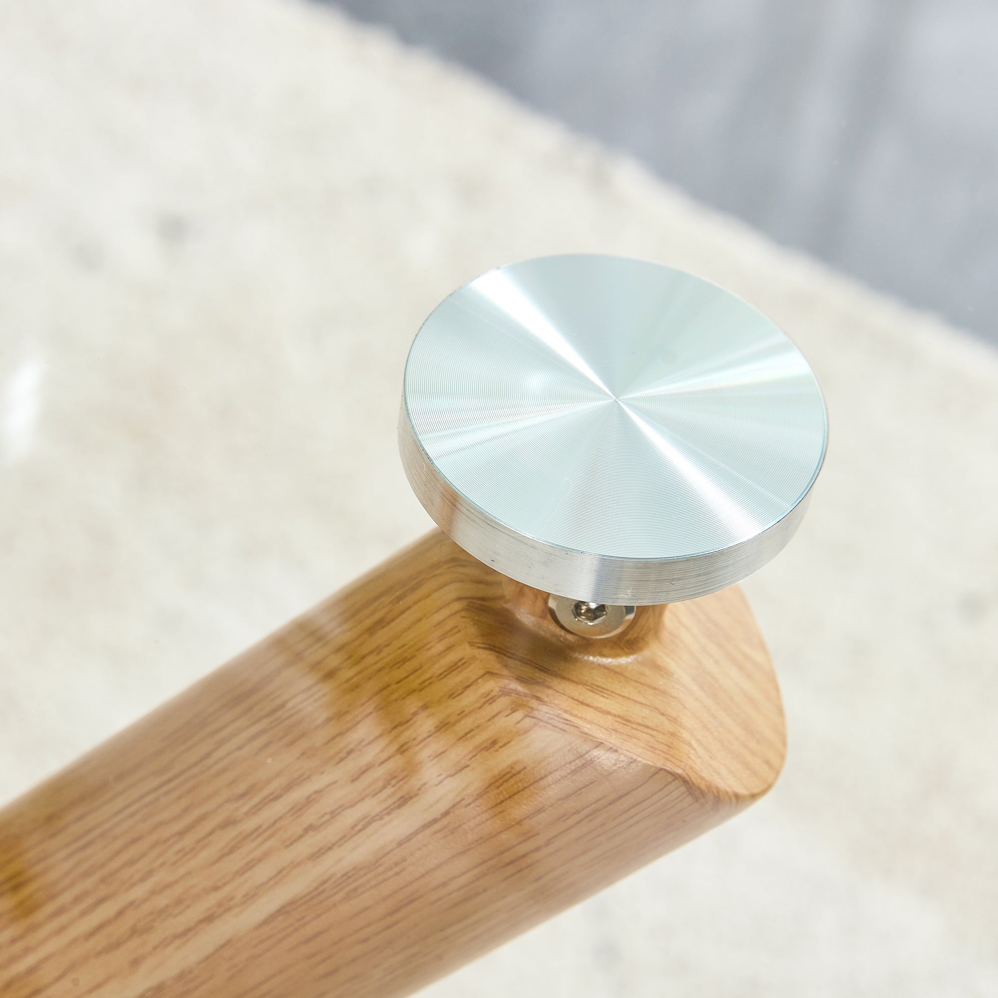 6-8 Seater Modern Kitchen Dining Table Rectangular Transparent Table Top with Wooden Metal Leg_12