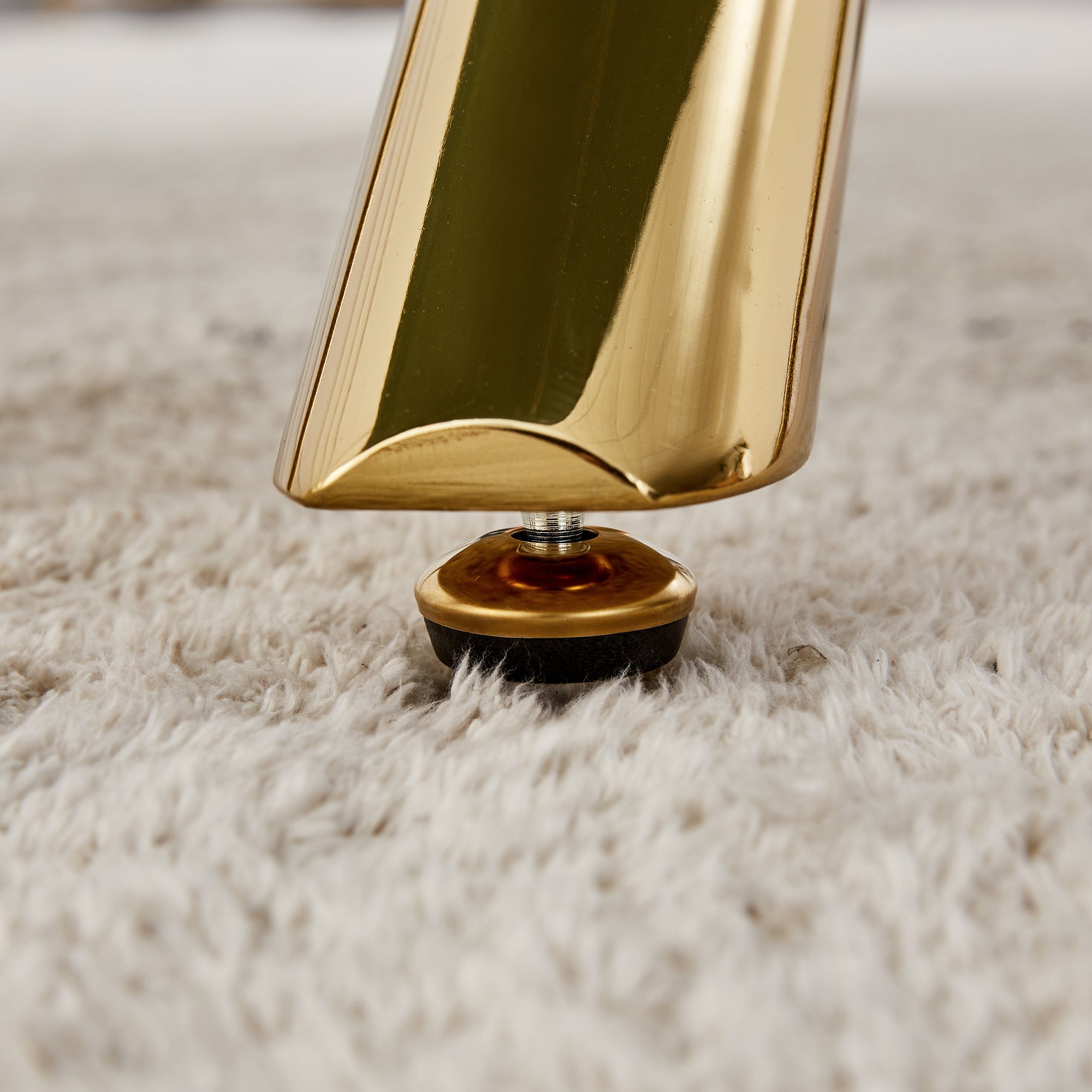 6-8 Seater Modern Kitchen Dining Table Rectangular Black Marble Table Top with Single Gold Metal Leg_9