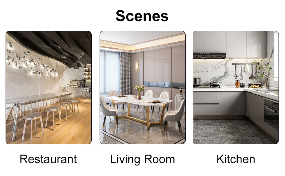 6-8 Seater Modern Kitchen Dining Table Rectangular Black Marble Table Top with Single Gold Metal Leg_18