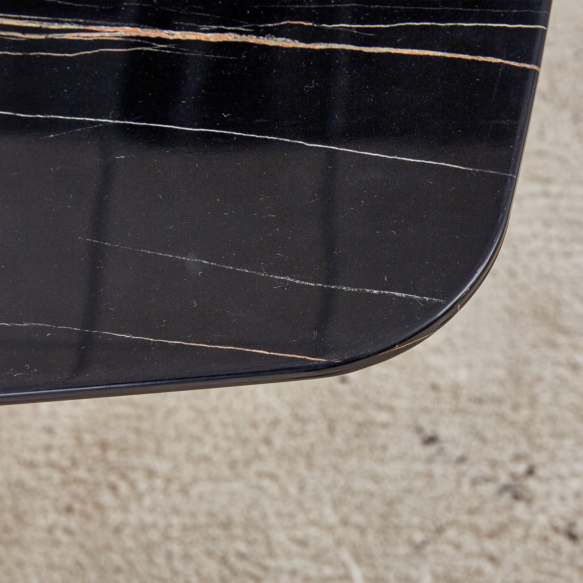 6-8 Seater Modern Kitchen Dining Table Rectangular Black Marble Table Top with Gold Metal Legs_18