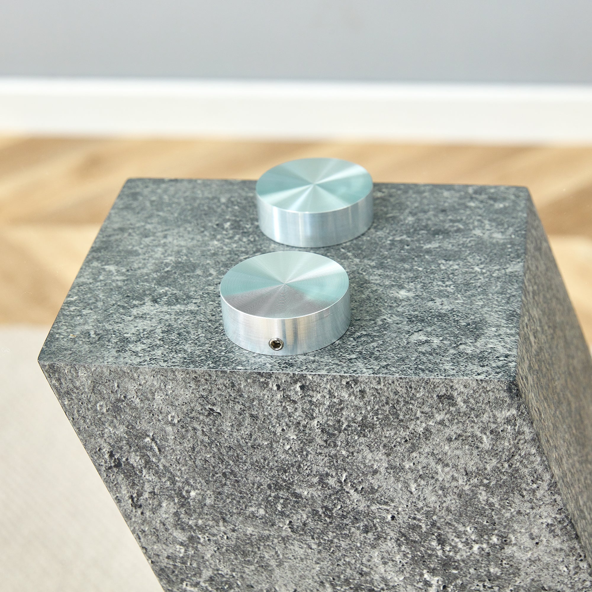 6-8 Seater Modern Minimalist 0.4" Tempered Glass Tabletop and V-Shaped Slab Legs- Grey, Silver_8