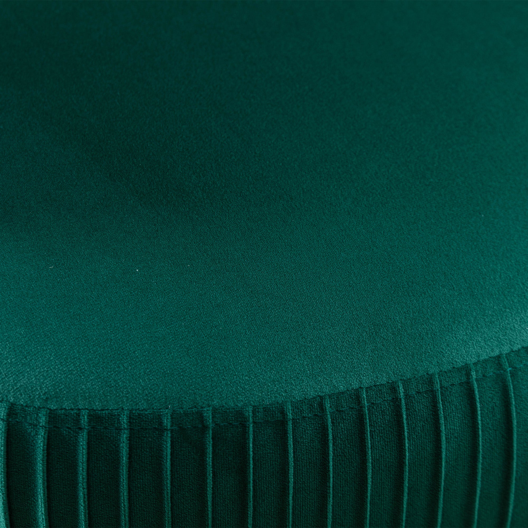 Velvet Fabric Swivel Accent Armchair Barrel Chair With Black Metal Ring- Green_8