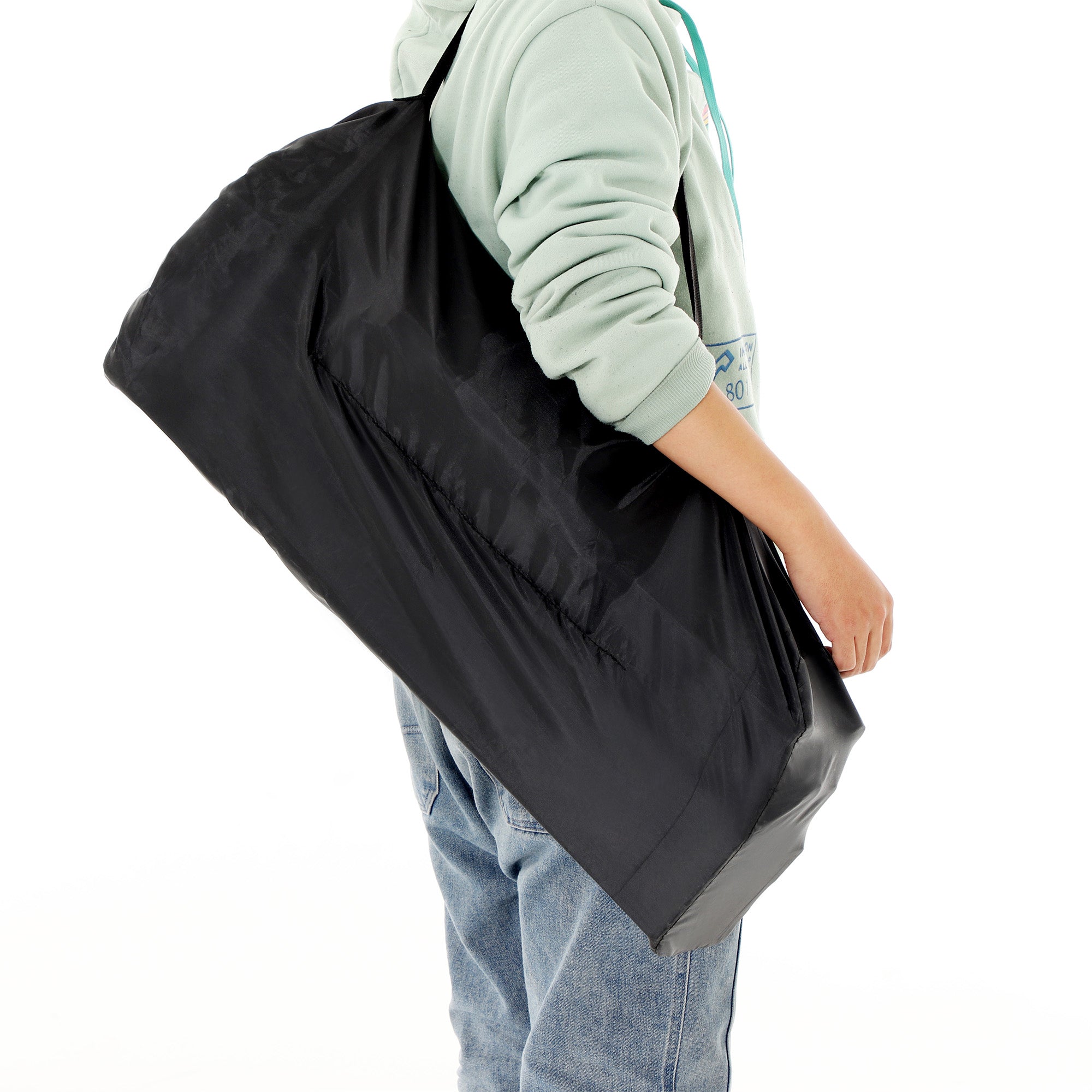 Set of 3 Outdoor Roll up Table and Folding Chair Set Portable Camping Set- Black_24