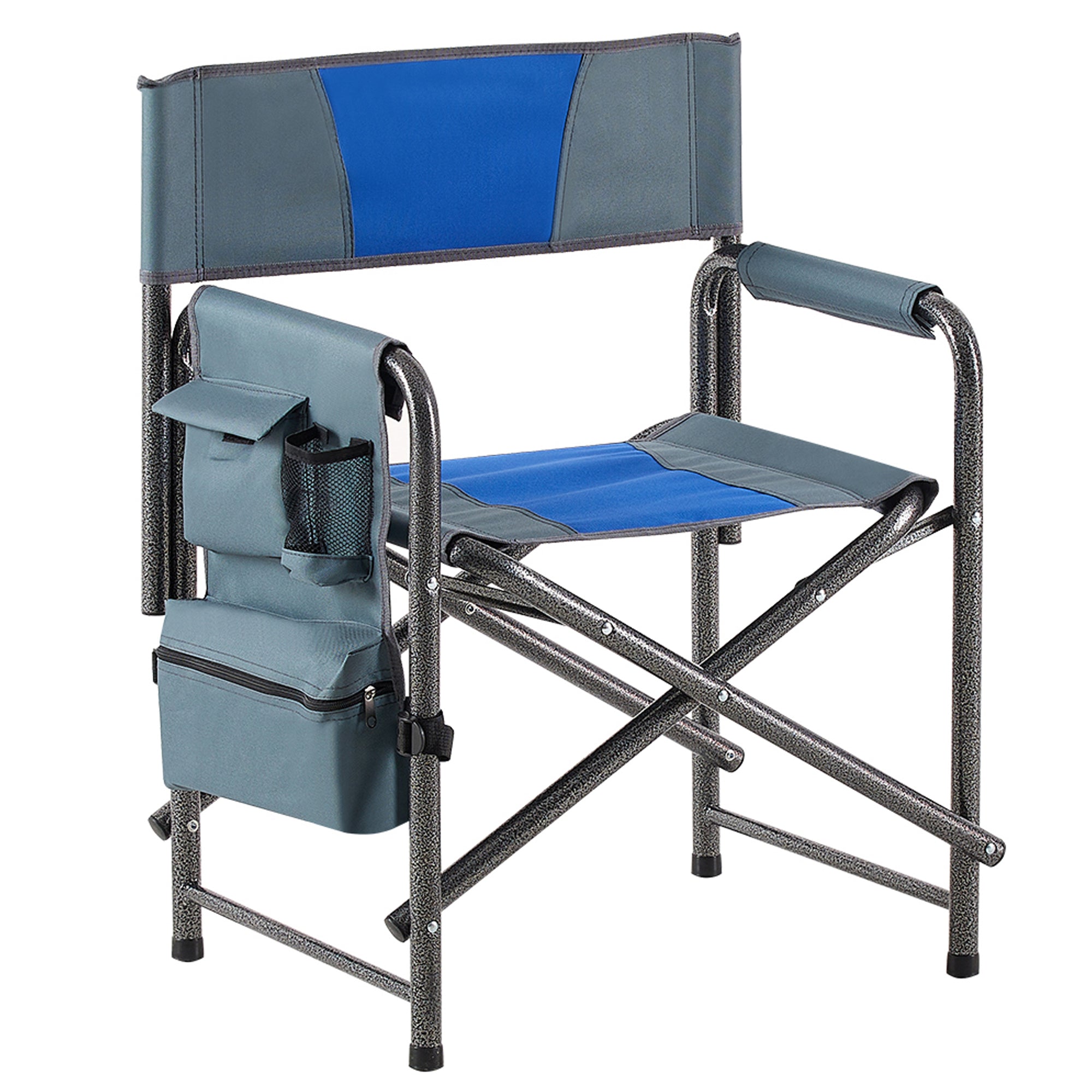 Set of 3 Outdoor Roll up Table and Folding Chair Set Portable Camping Set in Blue_17
