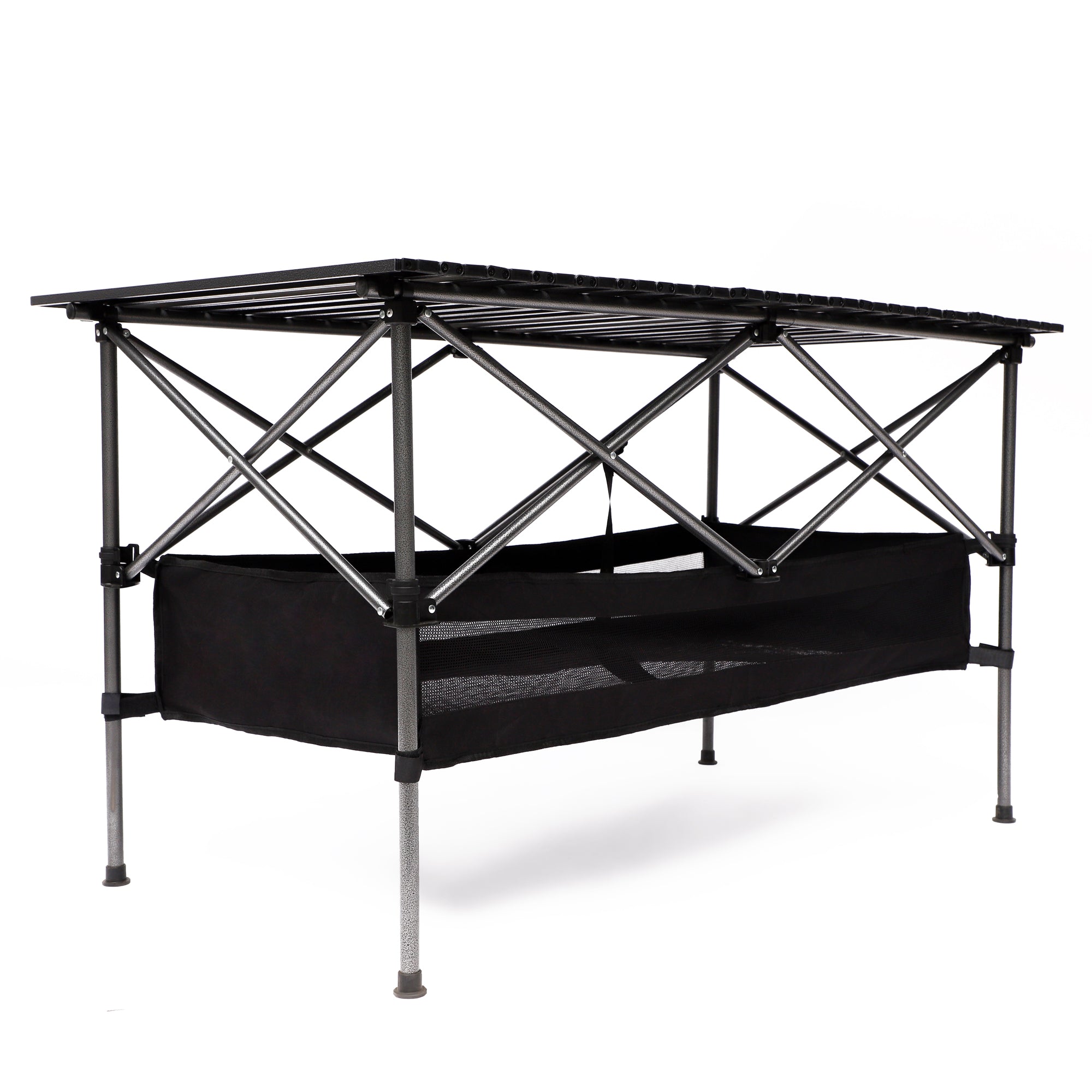 Set of 3 Outdoor Roll up Table and Folding Chair Set Portable Camping Set in Blue_21