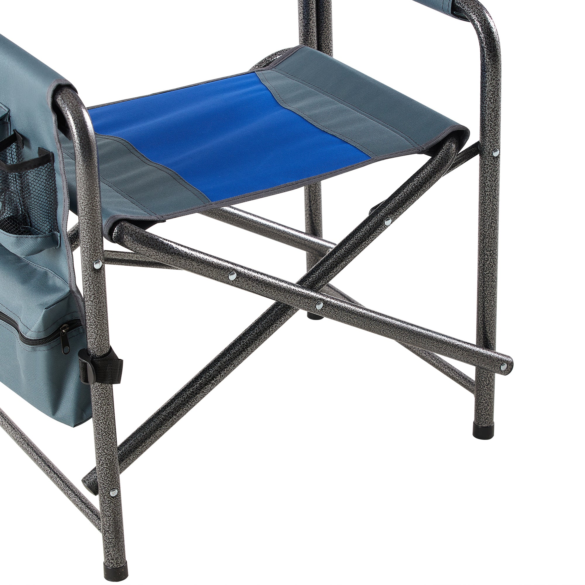 Set of 3 Outdoor Roll up Table and Folding Chair Set Portable Camping Set in Blue_11