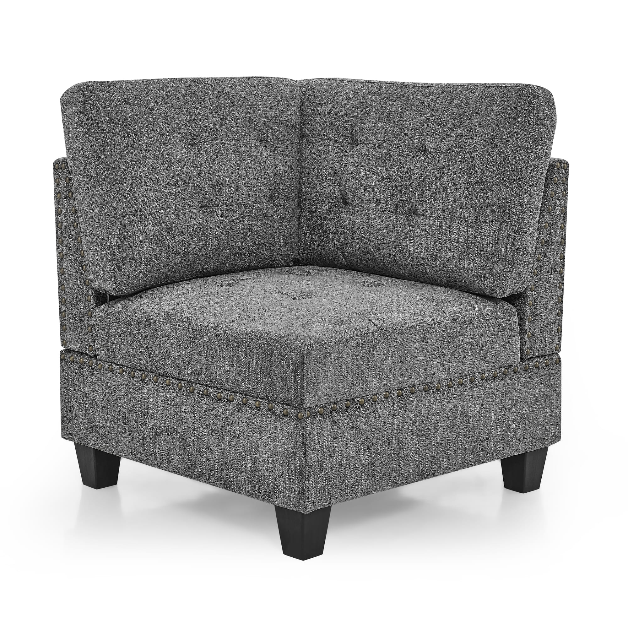 Corner Sofa for L-Shape Modular Sectional Sofa Couch Reversible Combination- Grey_0