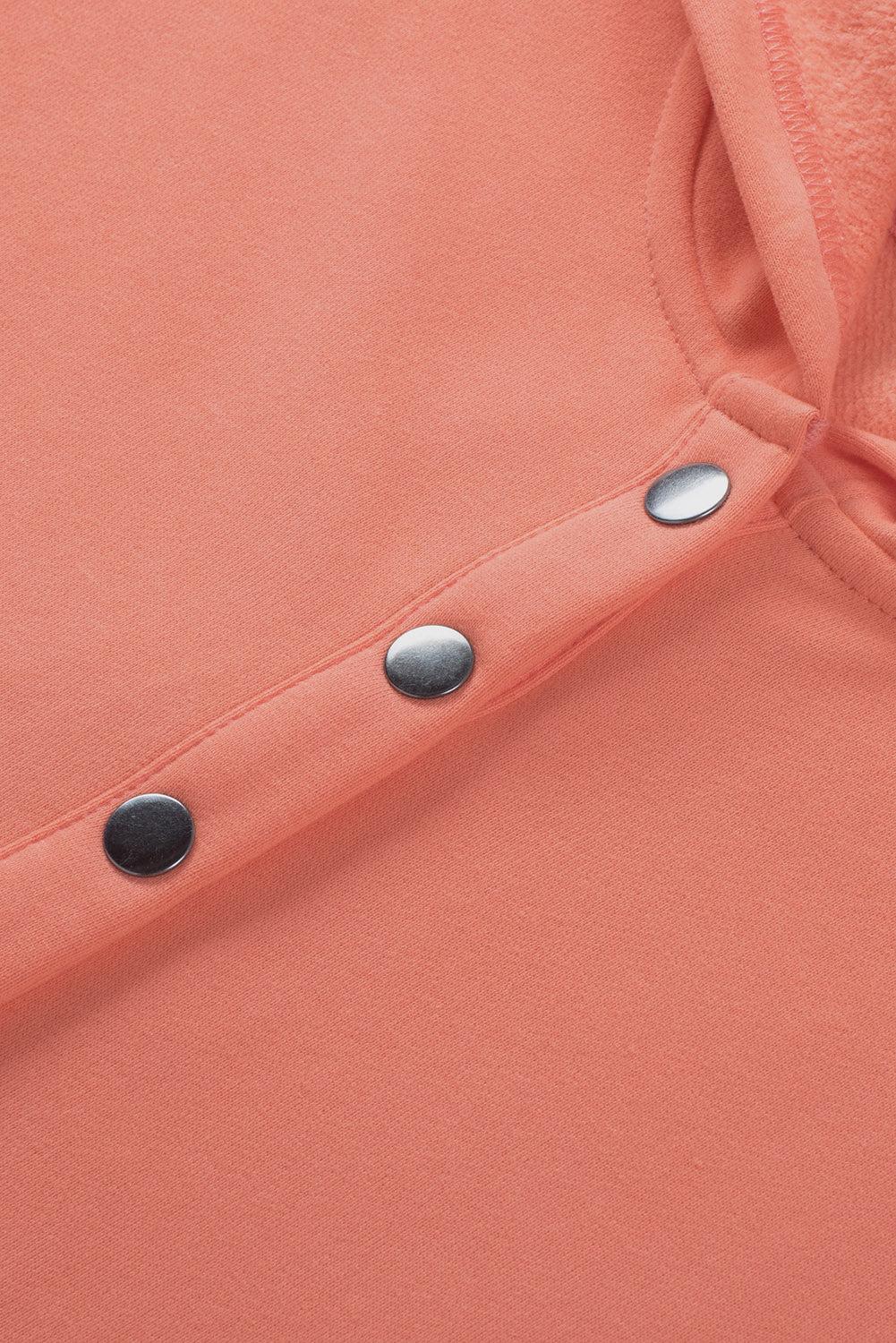 Orange Batwing Sleeve Pocketed Henley Hoodie