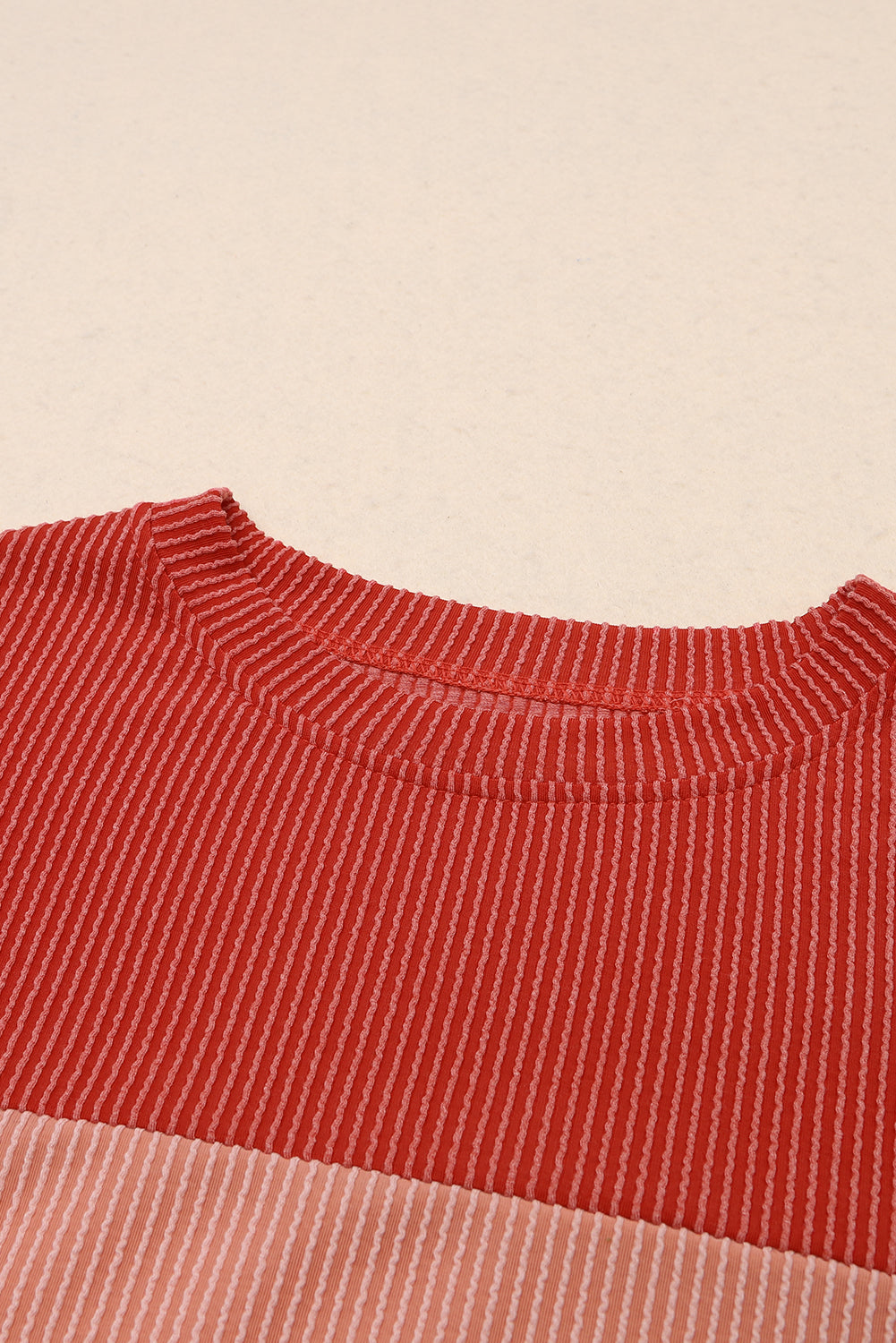 Wholesale Black Color Block Corduroy Long Sleeve Tops.