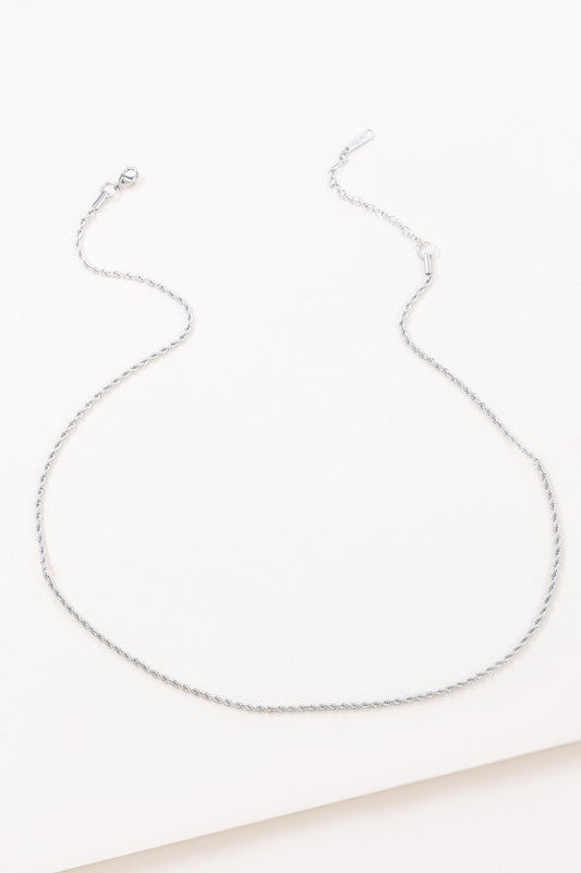 Twist Around Necklace on a white background.