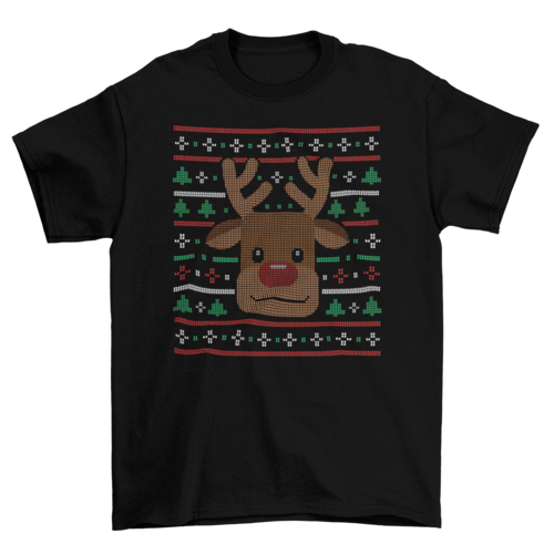 Reindeer ugly sweater t-shirt