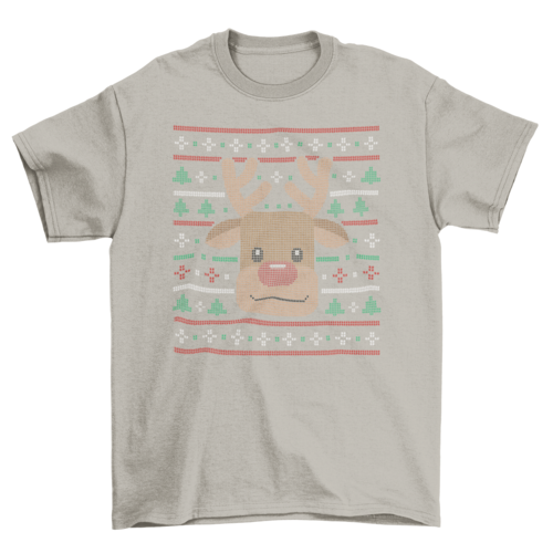 Reindeer ugly sweater t-shirt