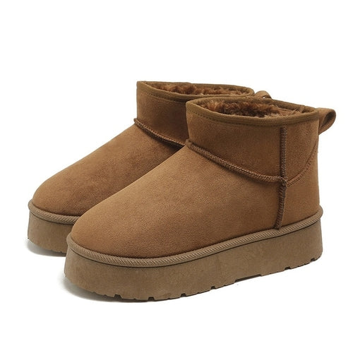 Women's Winter Snow Boots Trend 2023 Thick-soled Real Sheepskin Wool