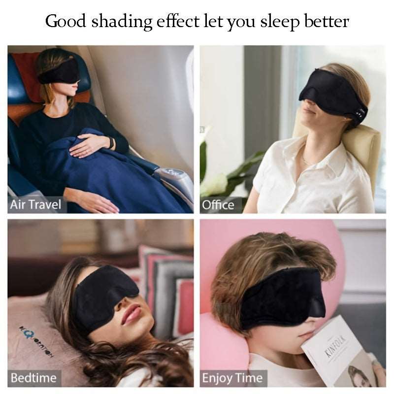 3D Stereo Eyeglasses Luminous Breathable Sleep Dual Ear Music Telephone Eyeglasses Music Call Eye Mask Christmas Gift For Women/Kids/Children/Men/Adults